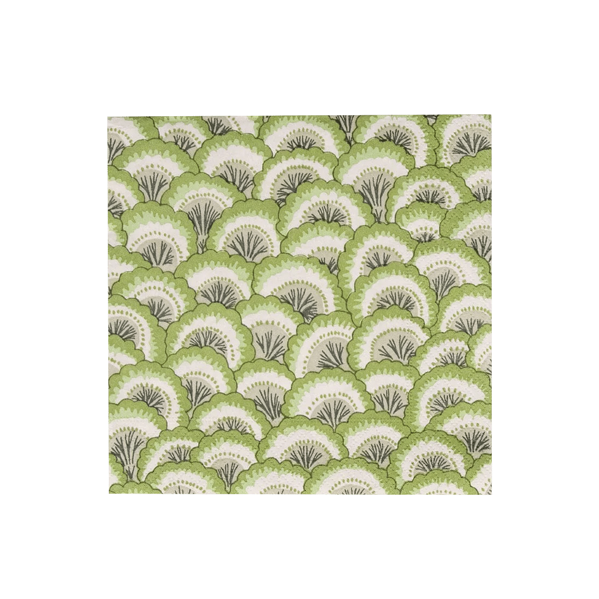 Pontchartrain Scallop Paper Napkins Green S/20