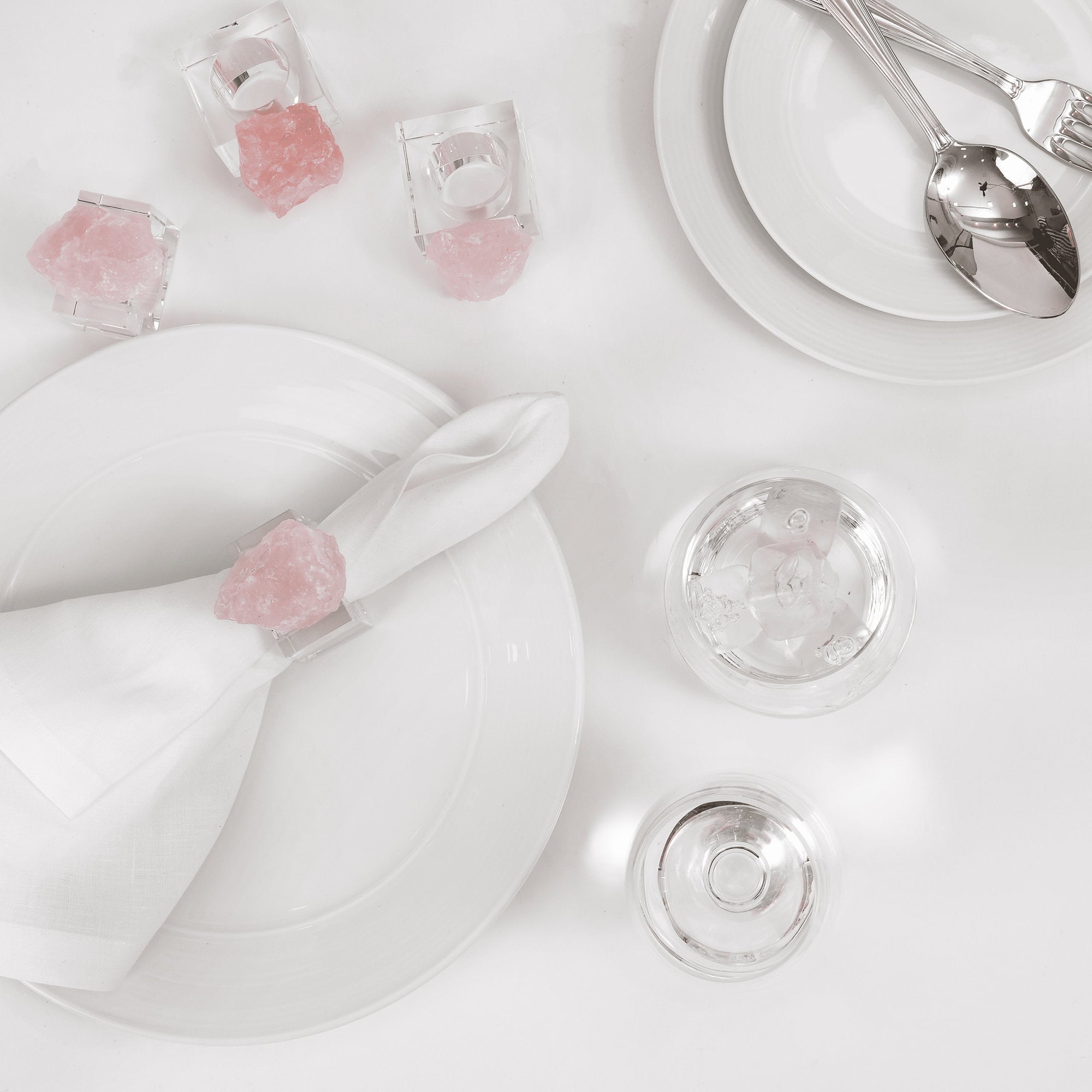 Crystaluxe Crystal Quartz Napkin Ring S/4