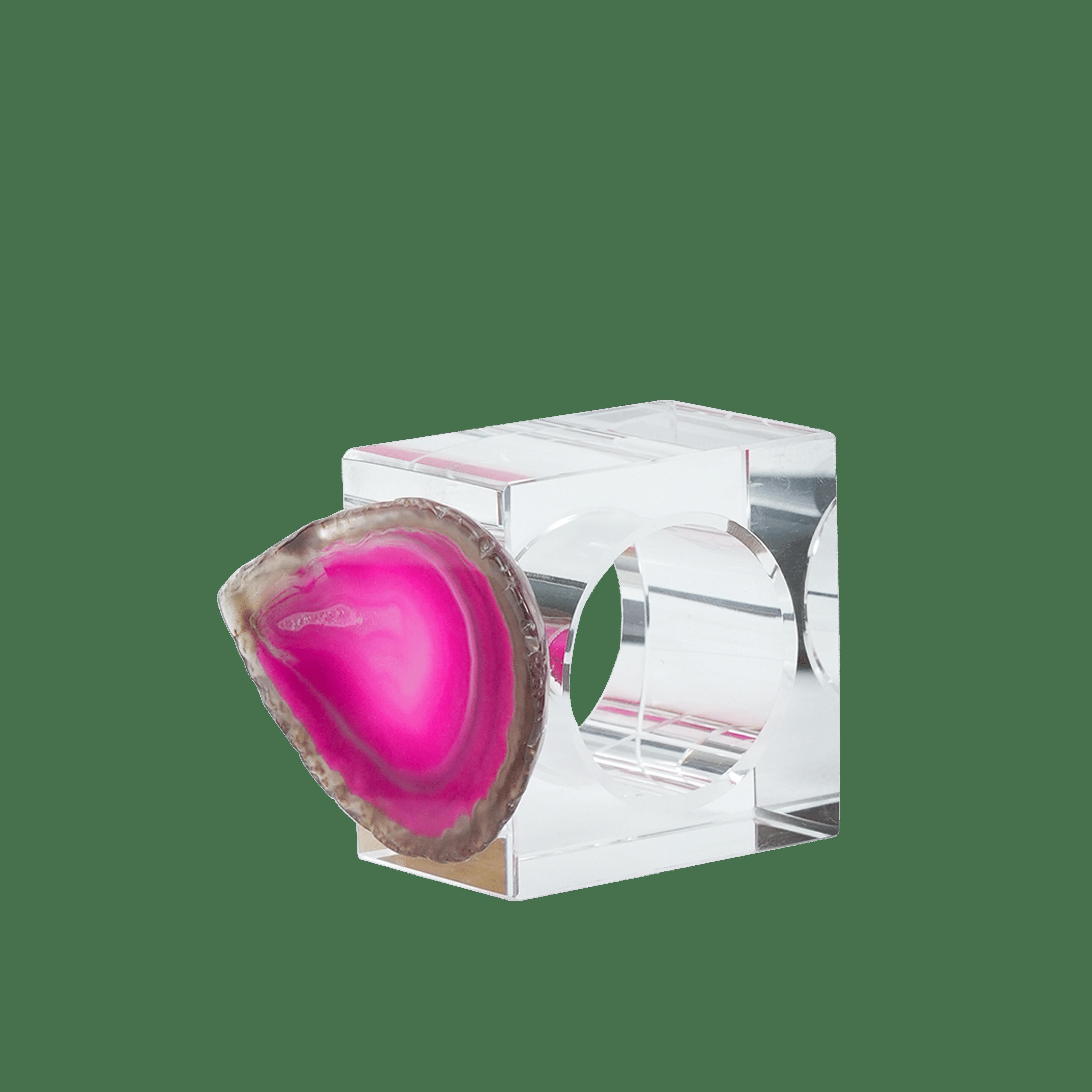 Crystaluxe Agate Napkin Ring S/4