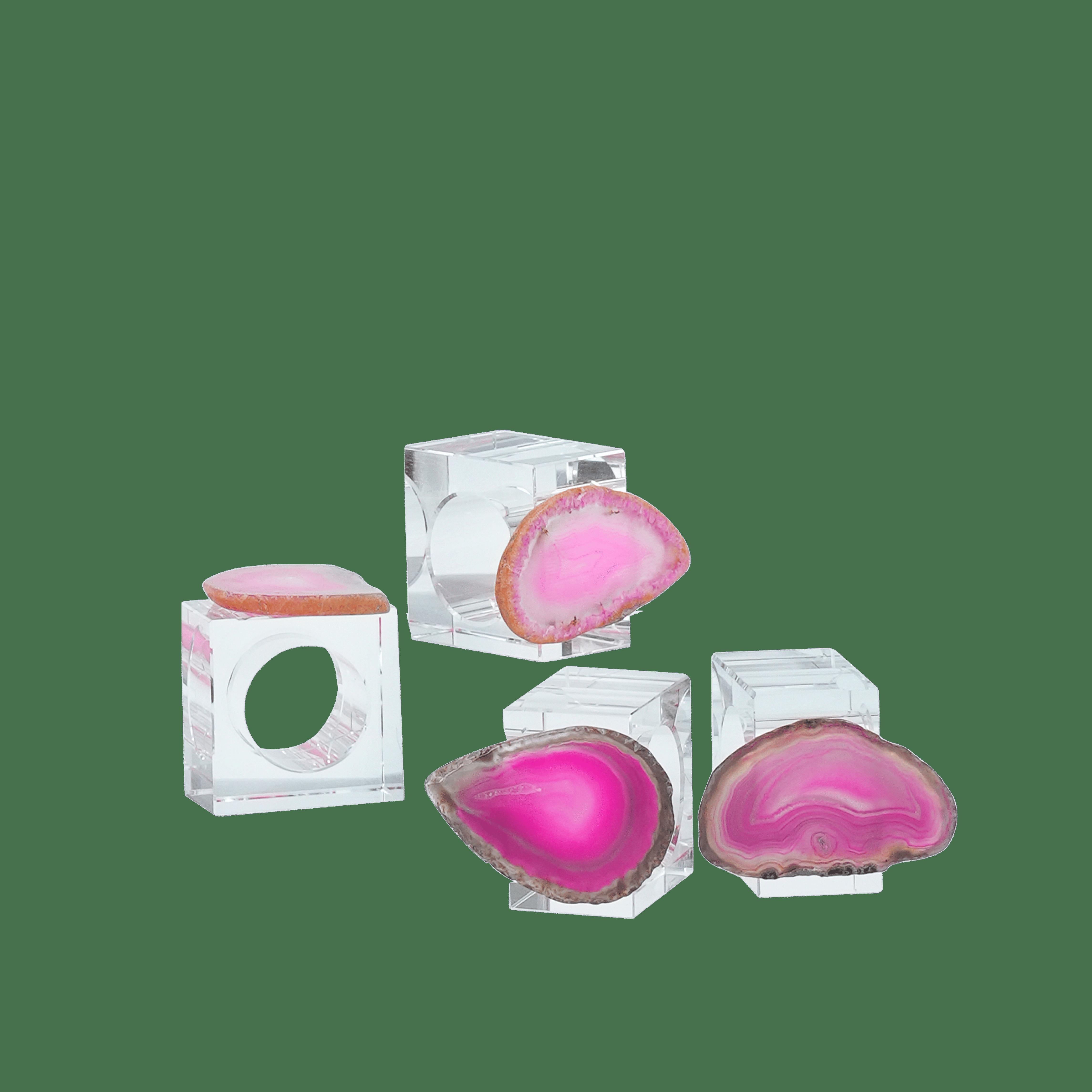 Crystaluxe Agate Napkin Ring S/4