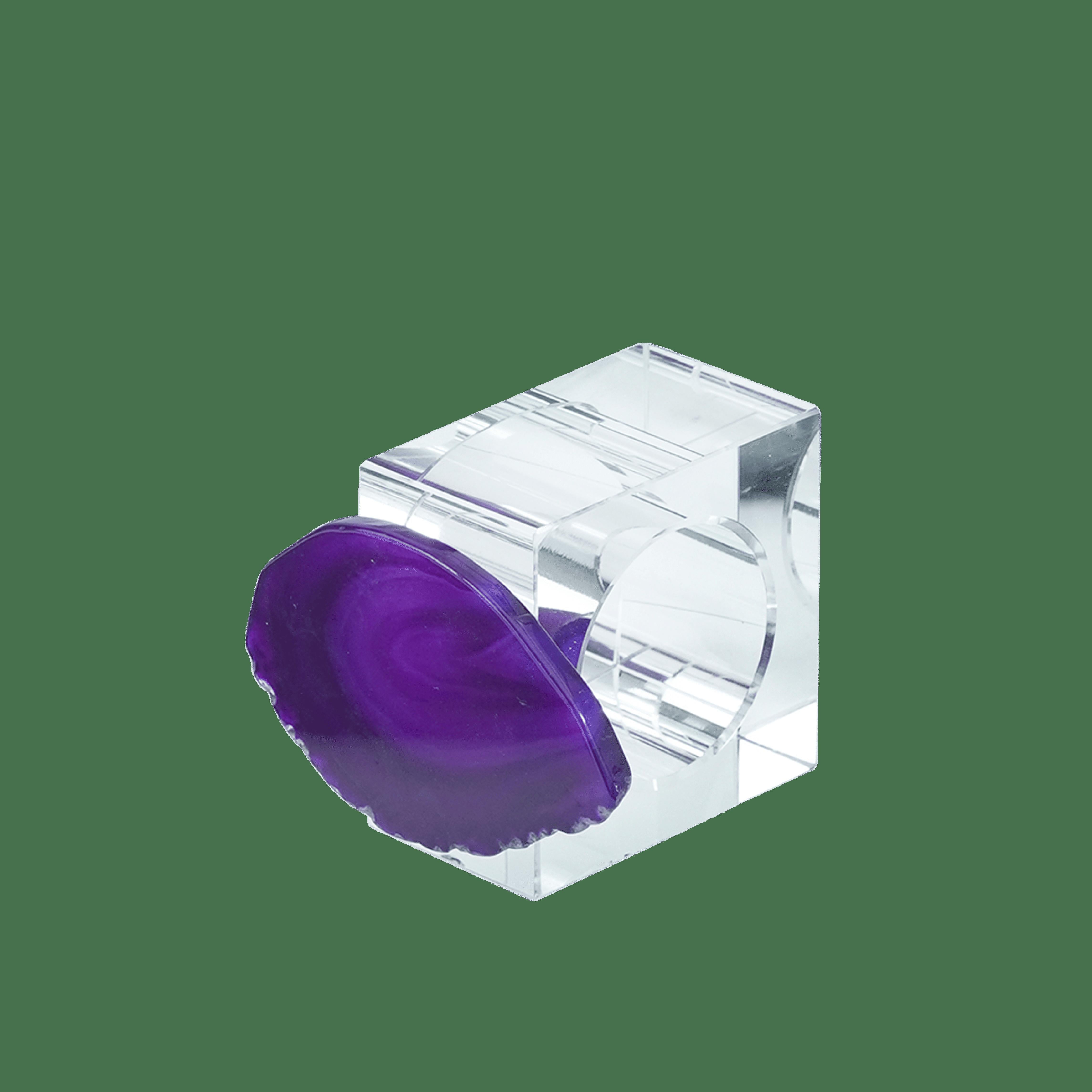 Crystaluxe Agate Napkin Ring S/4