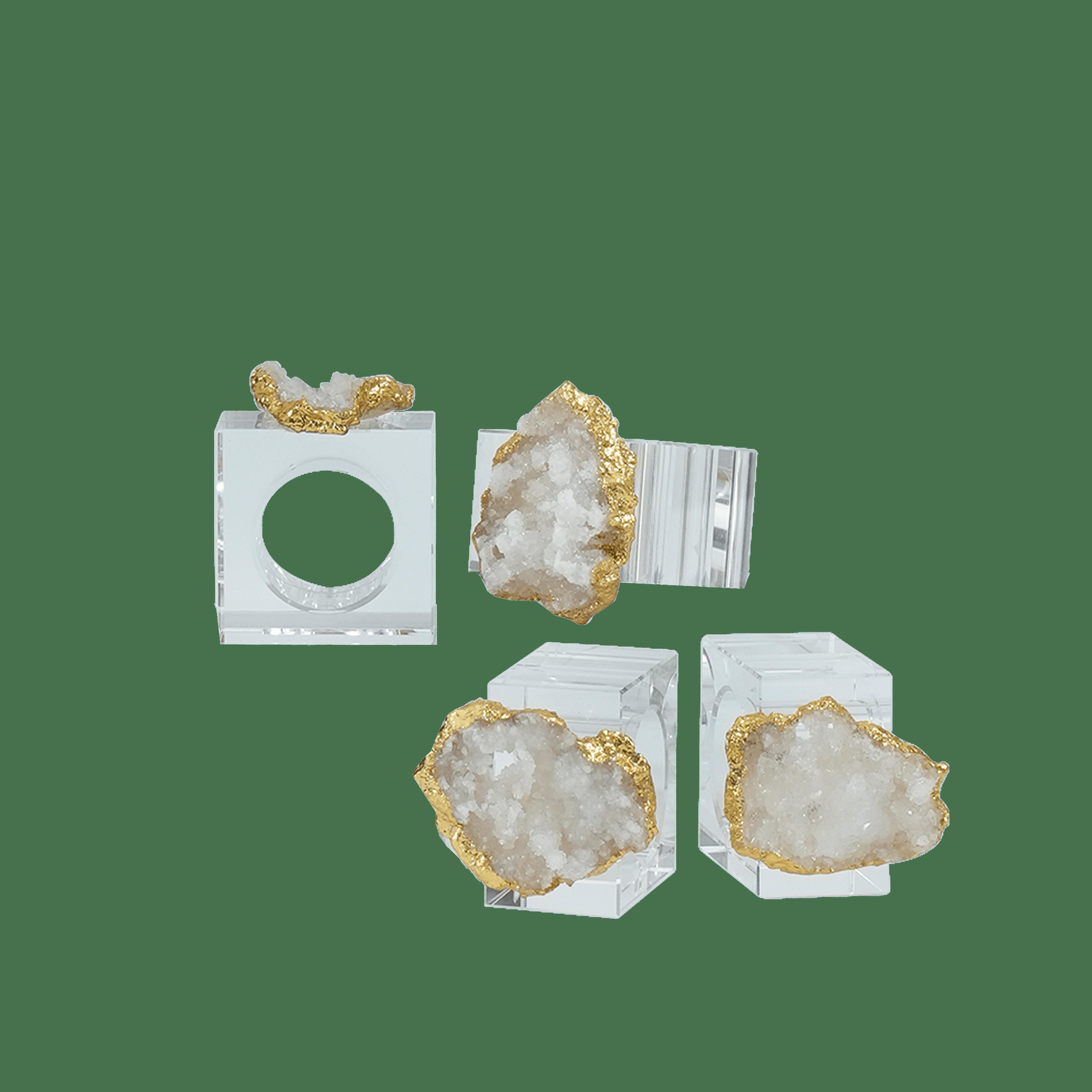 Crystaluxe Napkin Ring Rose Quartz S/4