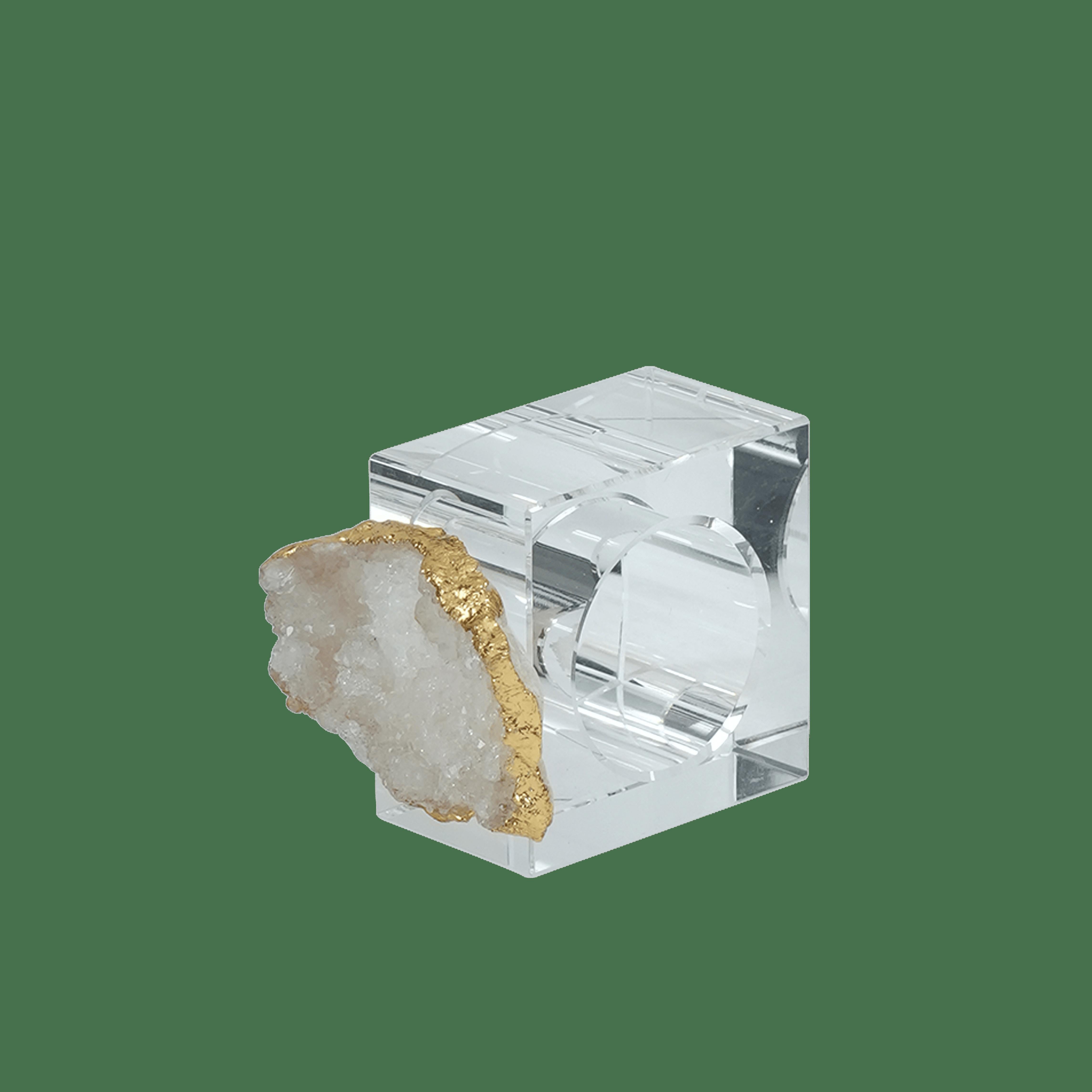 Crystaluxe Napkin Ring Rose Quartz S/4