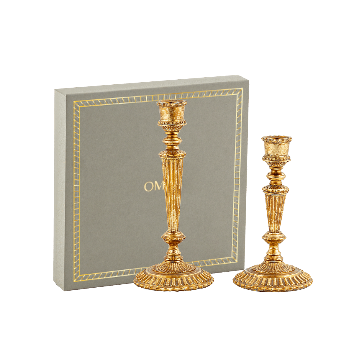 Trastevere Taper Candle Holder Ivory S/2