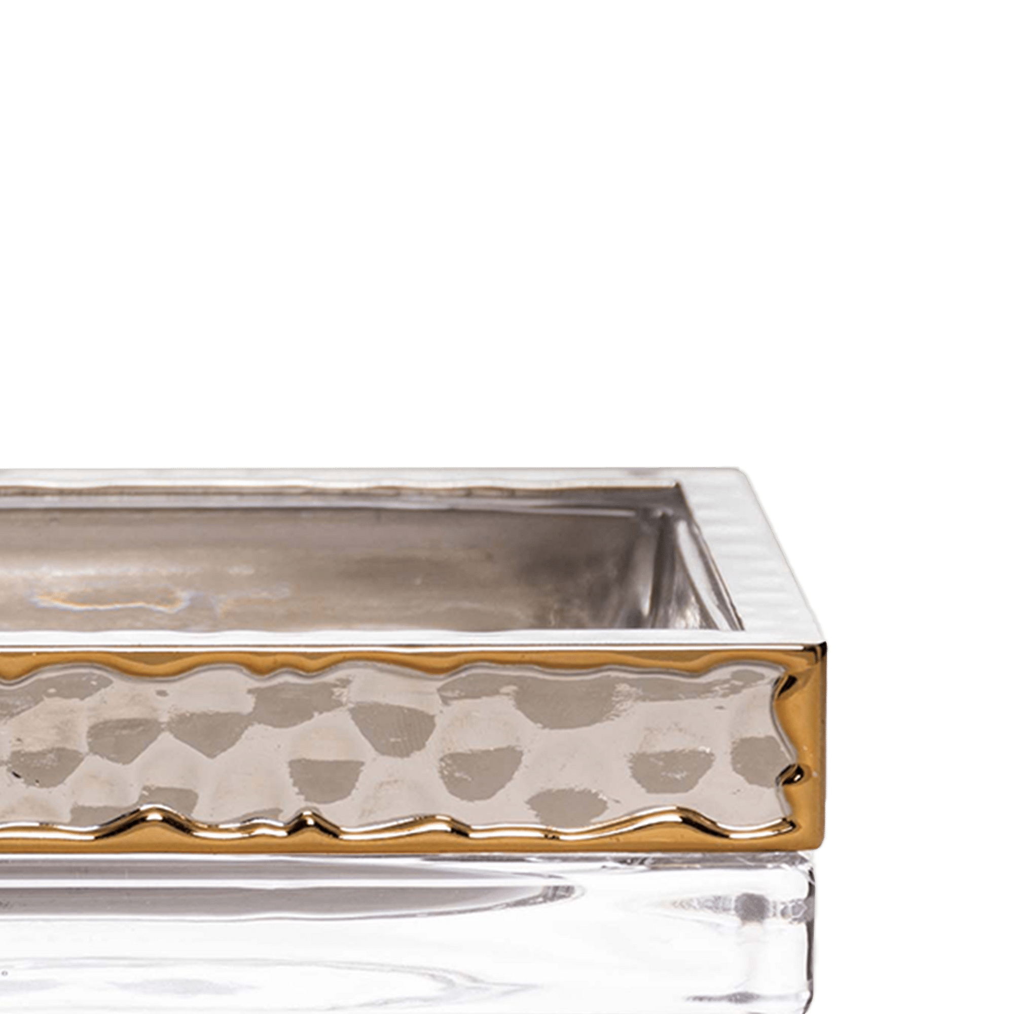 CLEAR & SILVER SOAP DISH