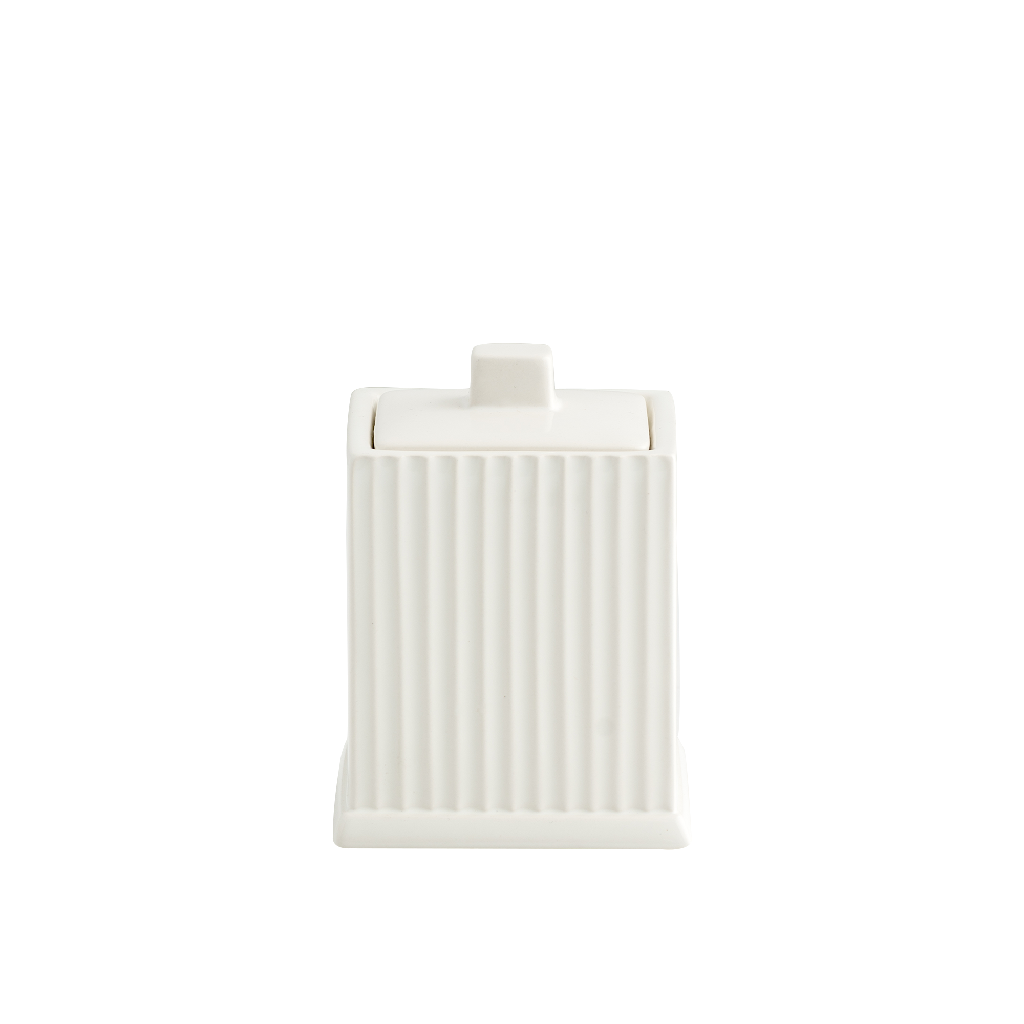 Monogram Ivory Cotton Jar