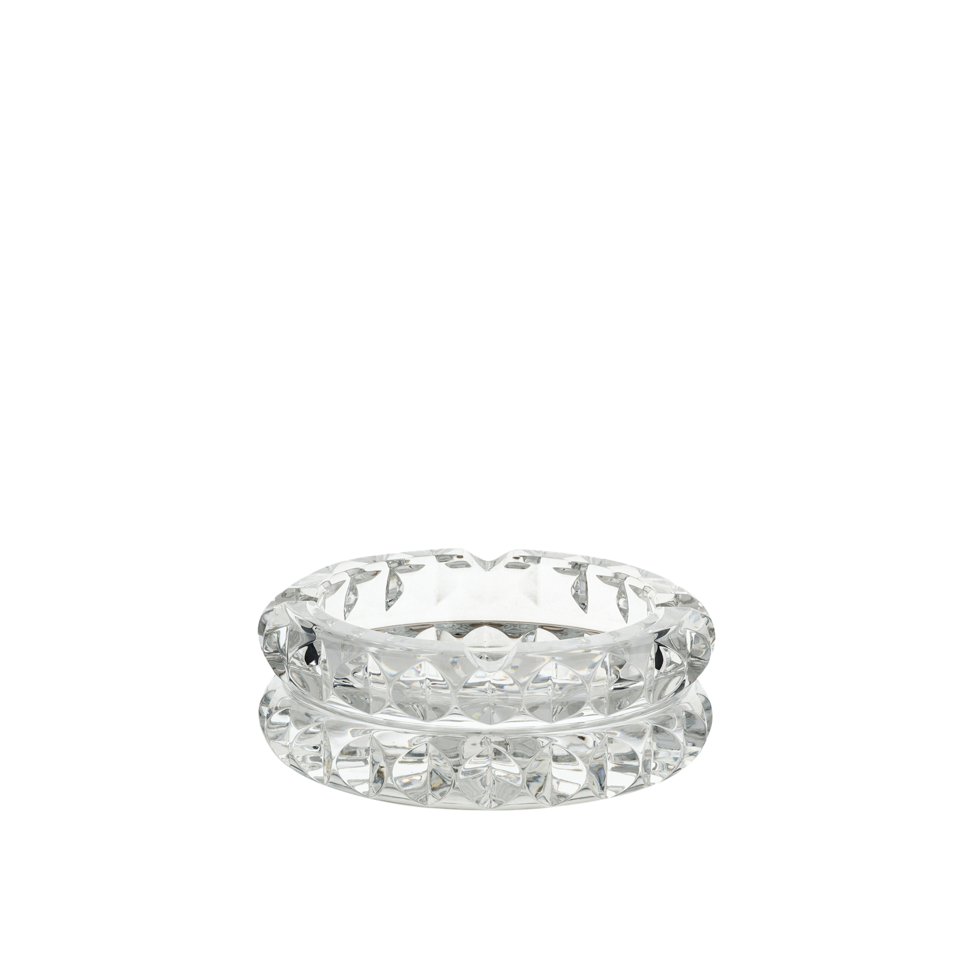 CLEAR BEVELED CRYSTAL ASH TRAY
