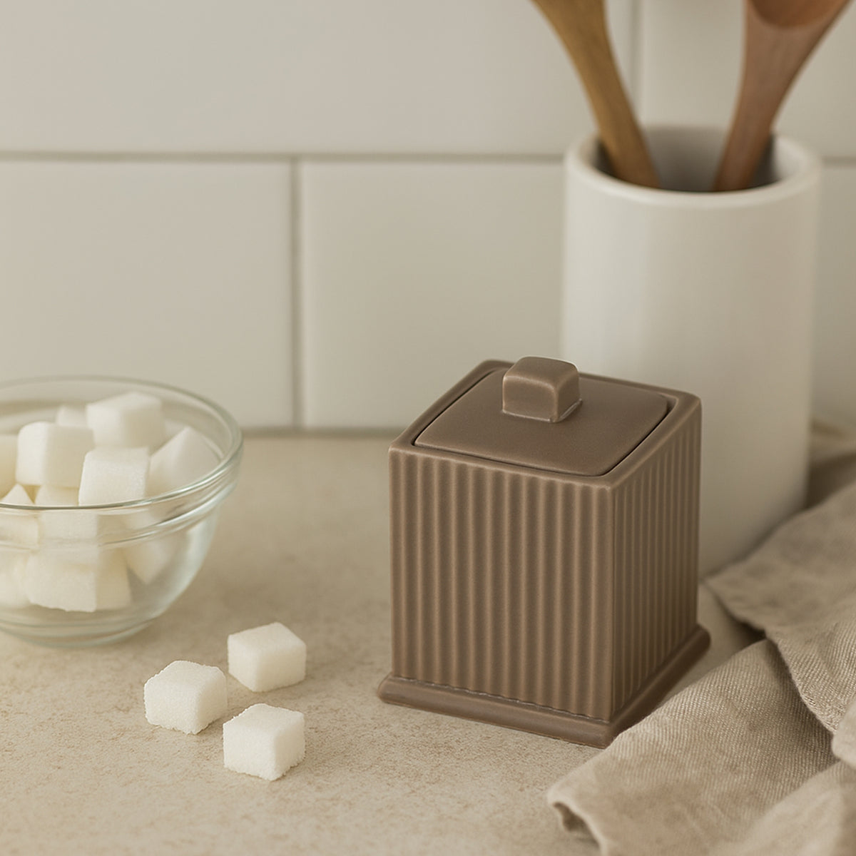 Monogram Cotton Jar Brown