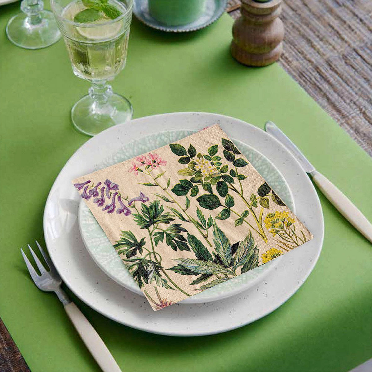 Botanical Pattern Lunch Napkin