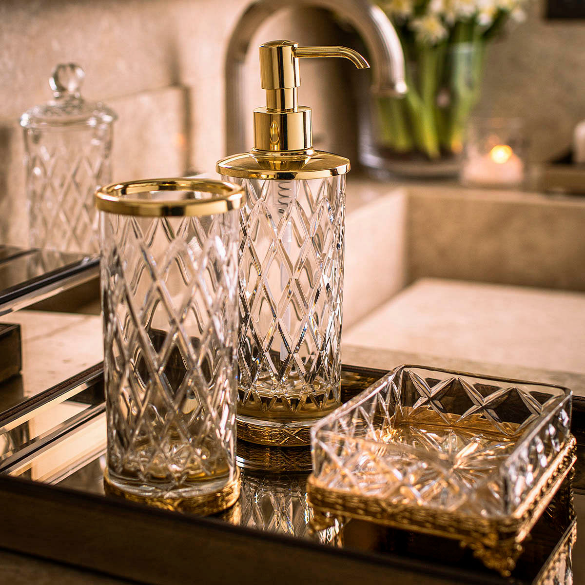 Myriam Crystal Soap Dispenser