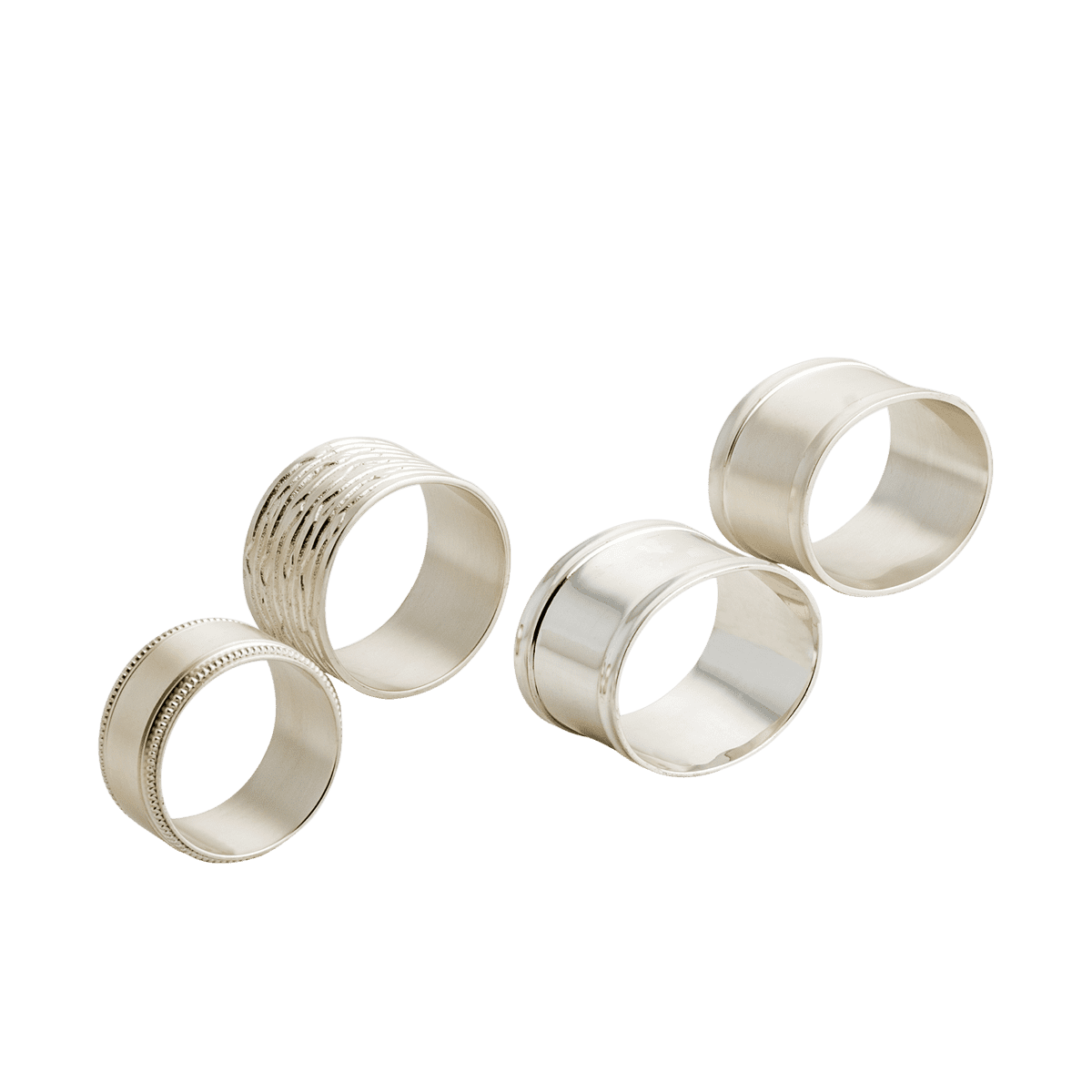 CLASSIC OVAL NAPKIN RINGS S/4