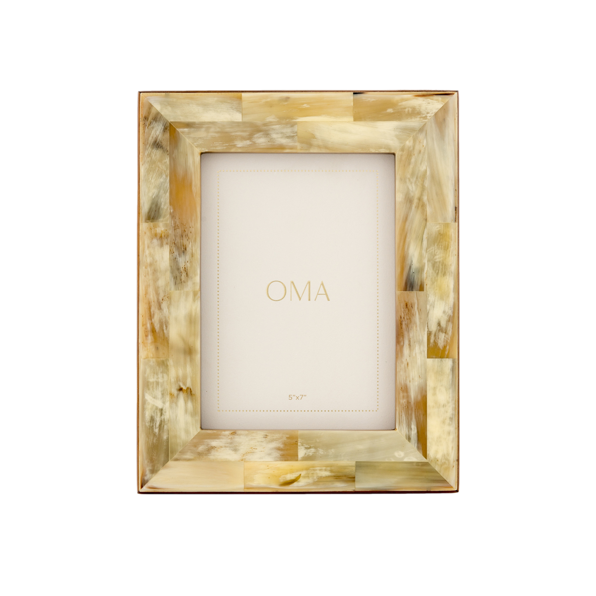 Bison Marbled Horn Picture Frame Beige