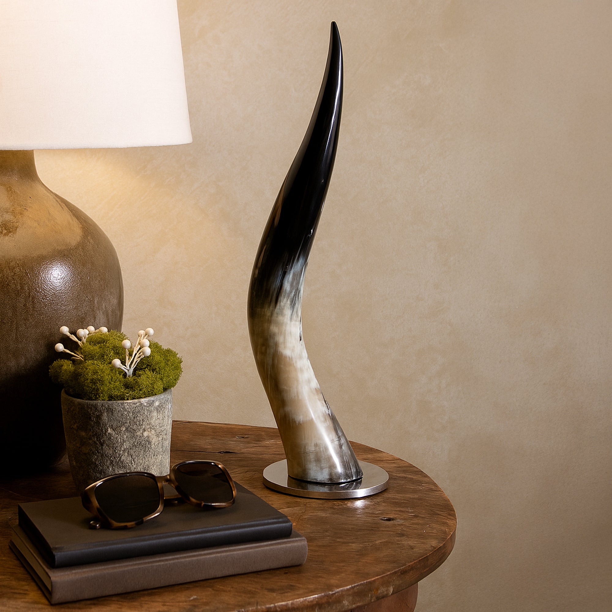 Bison Black Marbled Horn