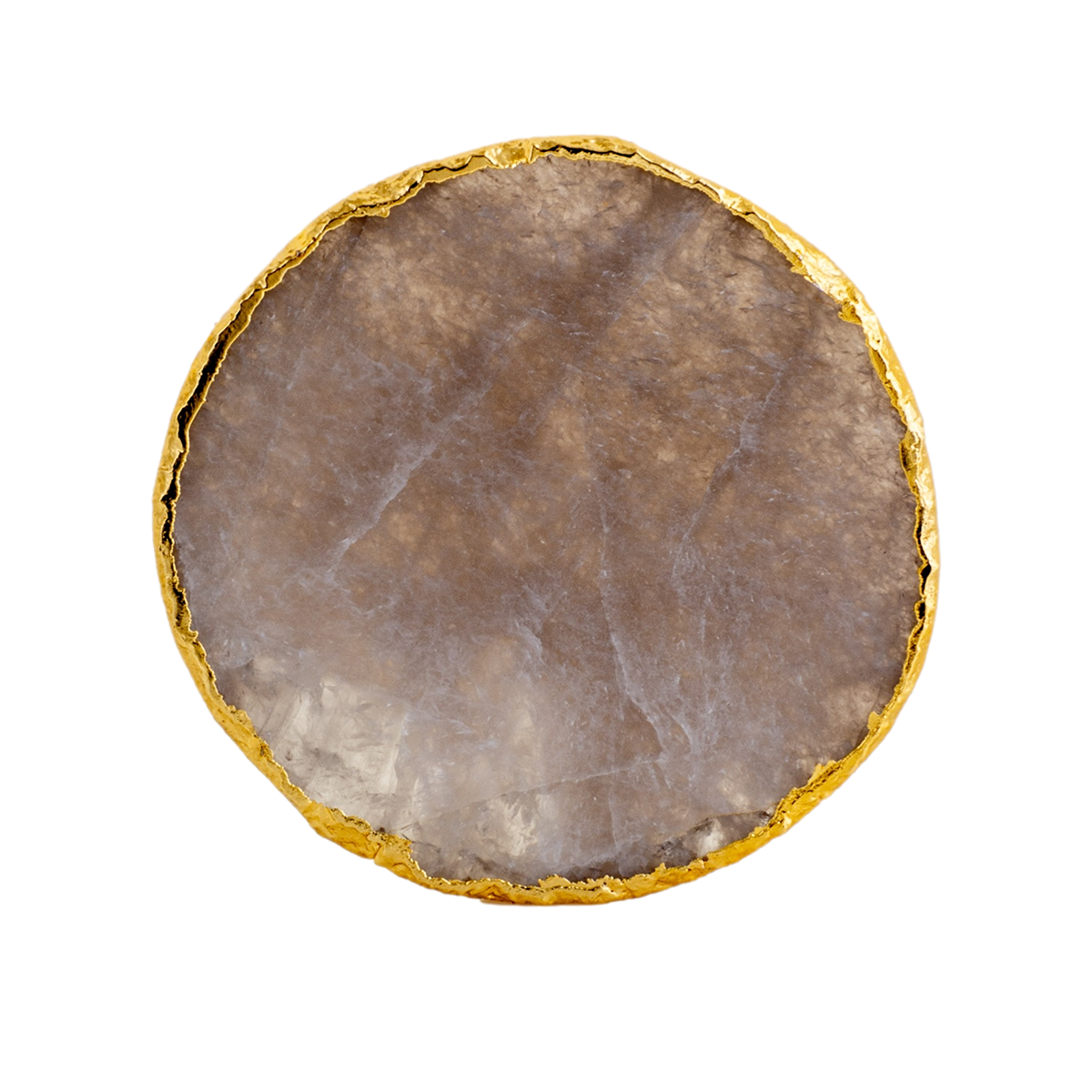 Drip Gemstone Quartz Coasters Gold S/4