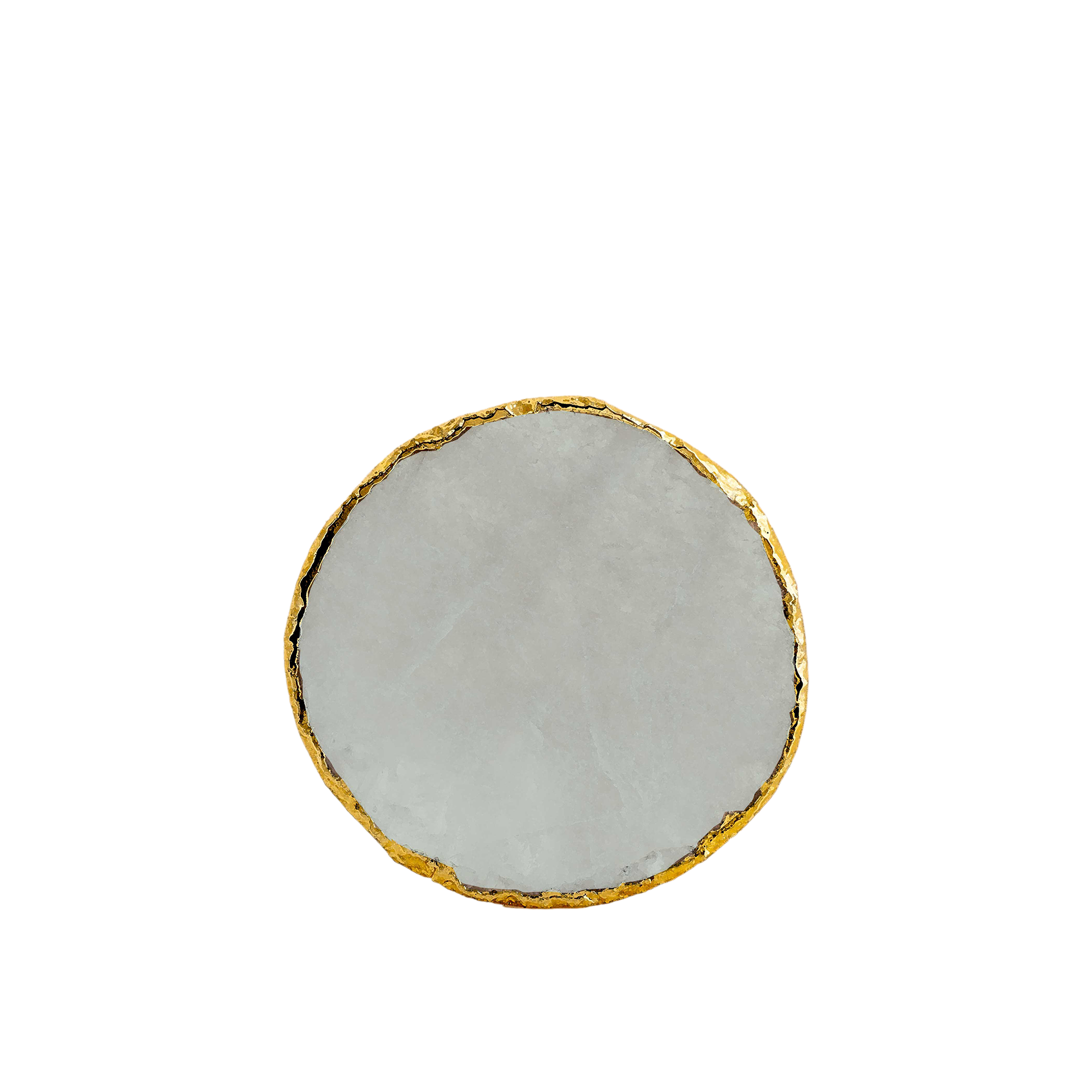 Drip Gemstone Quartz Coasters Gold S/4