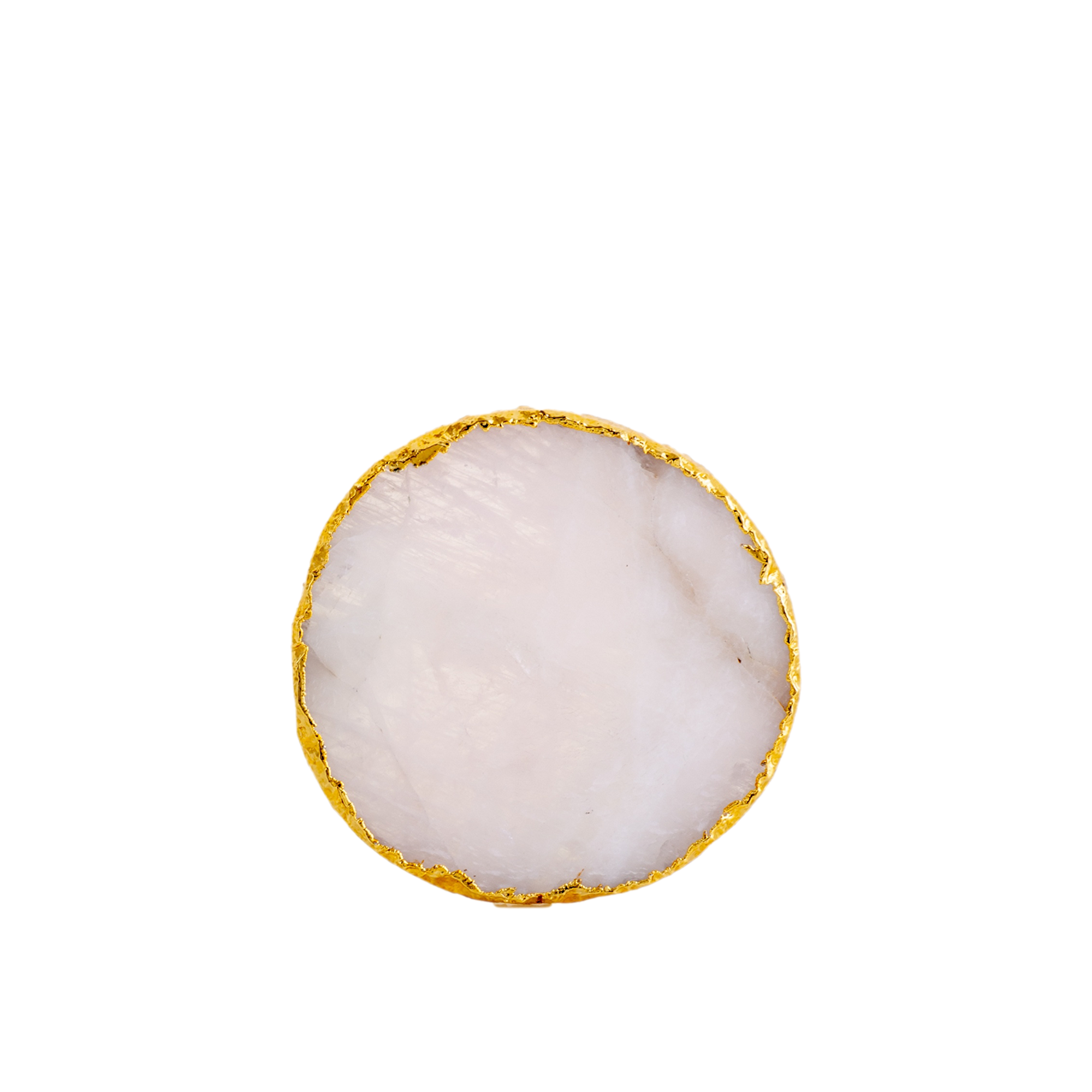 Drip Gemstone Quartz Coasters Gold S/4