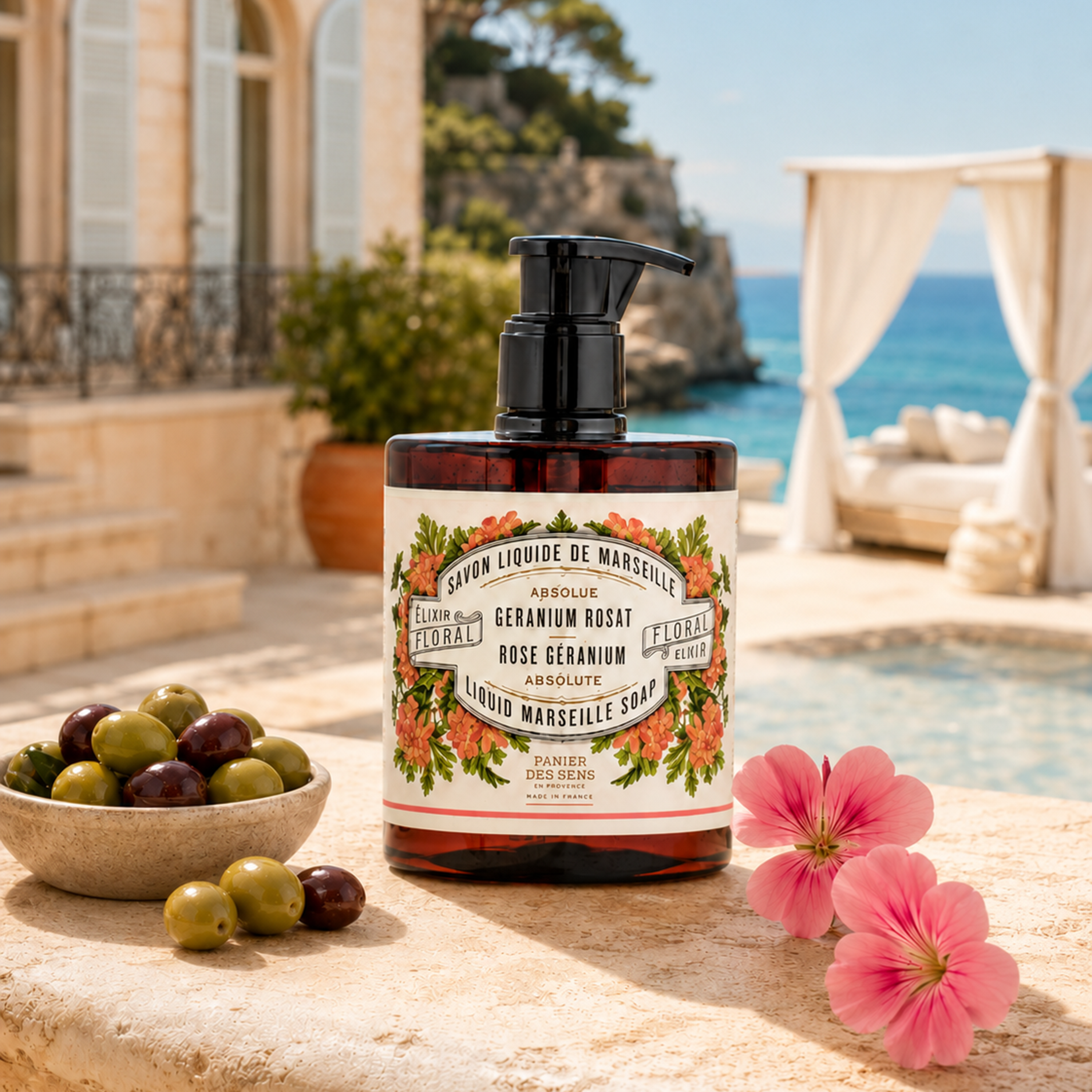 Liquid Marseille Soap - Rose Geranium 500Ml