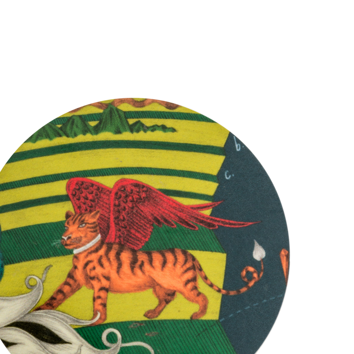 Snow Leopard Coaster Forest Green