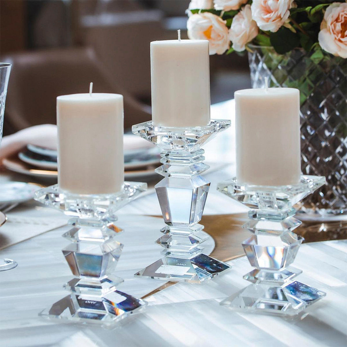Luminescent Pillar Candle Holder