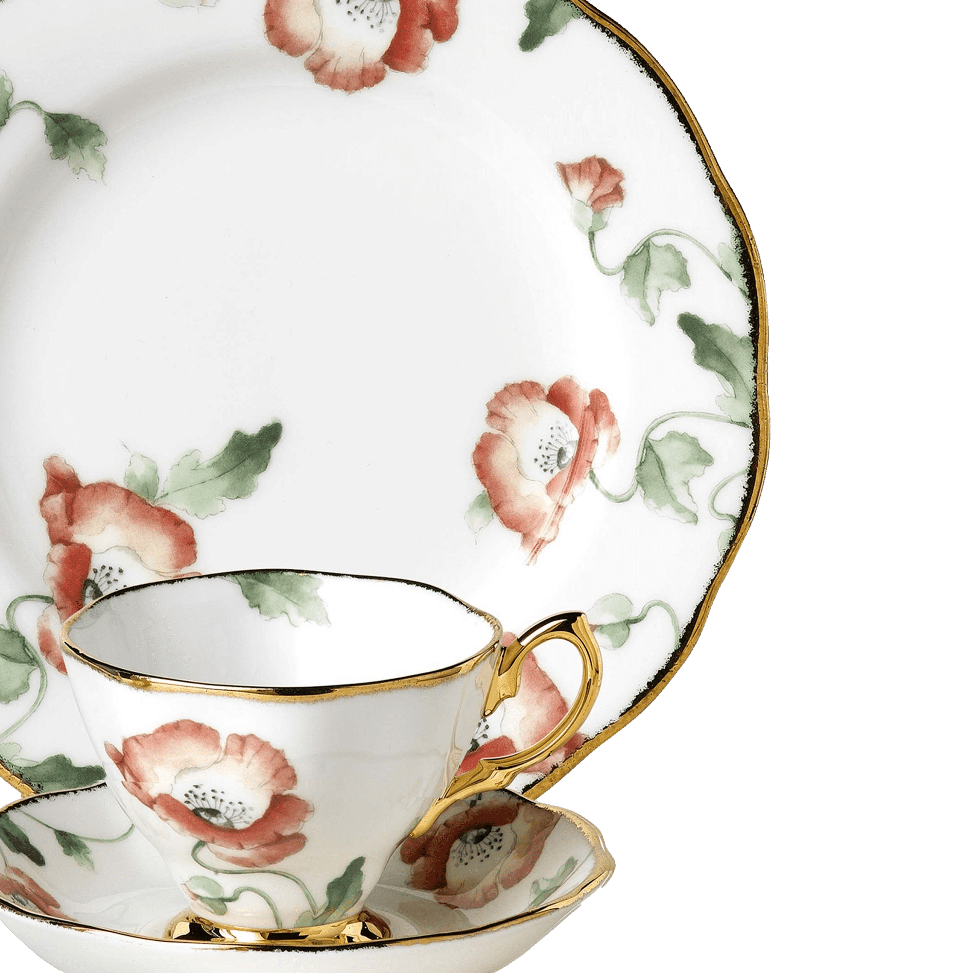 1970's Poppy Tea Cup & Saucer