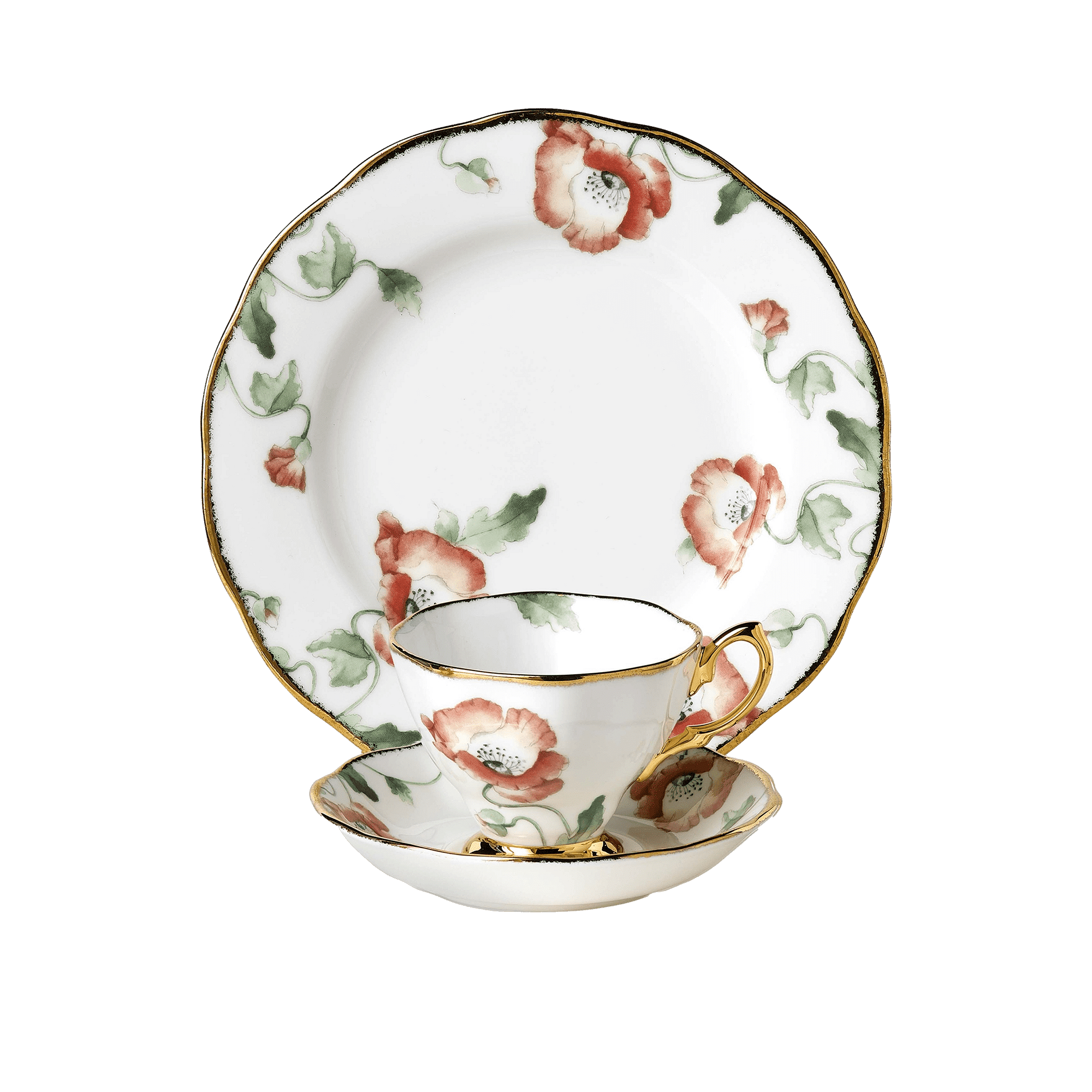 1970's Poppy Tea Cup & Saucer