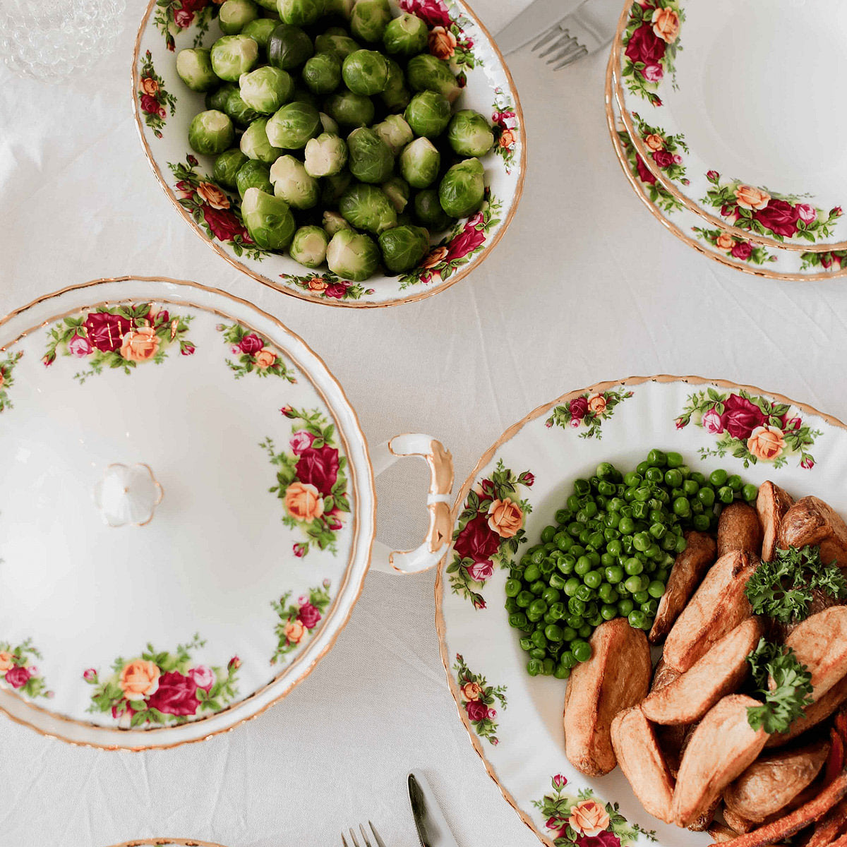 Old Country Roses Serving Platter