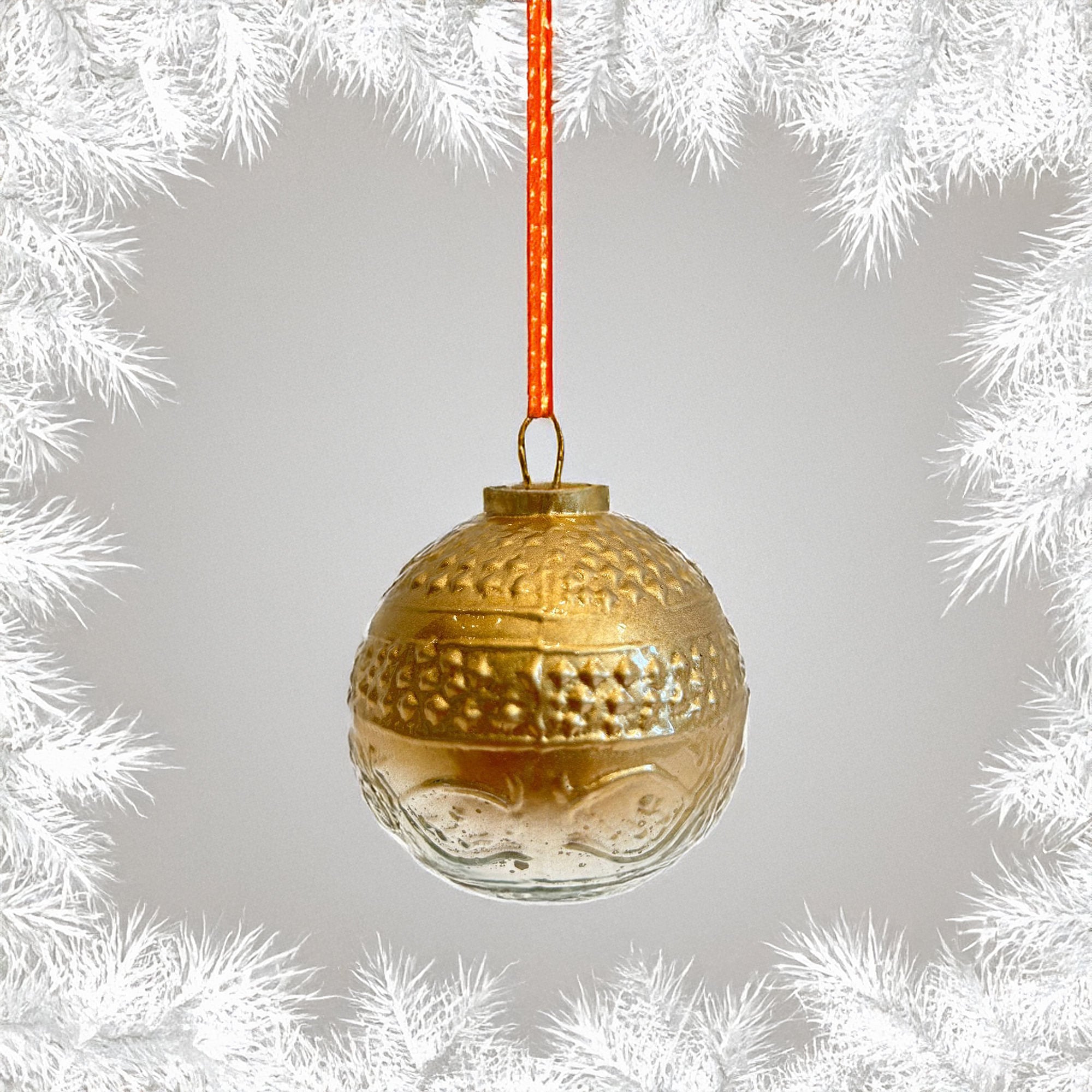Christmas Ornament Gold Dots