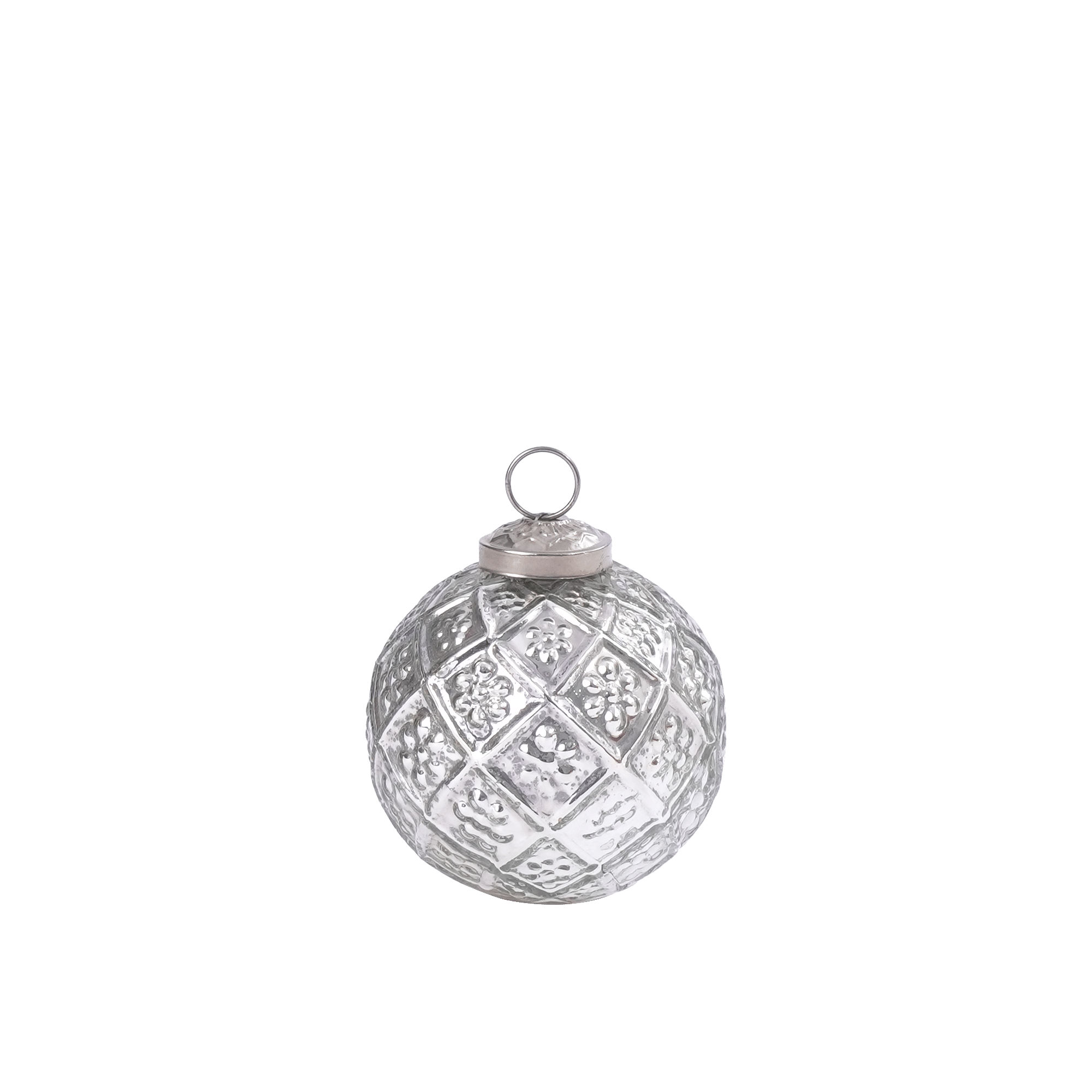 Christmas Ornament Silver Diamond
