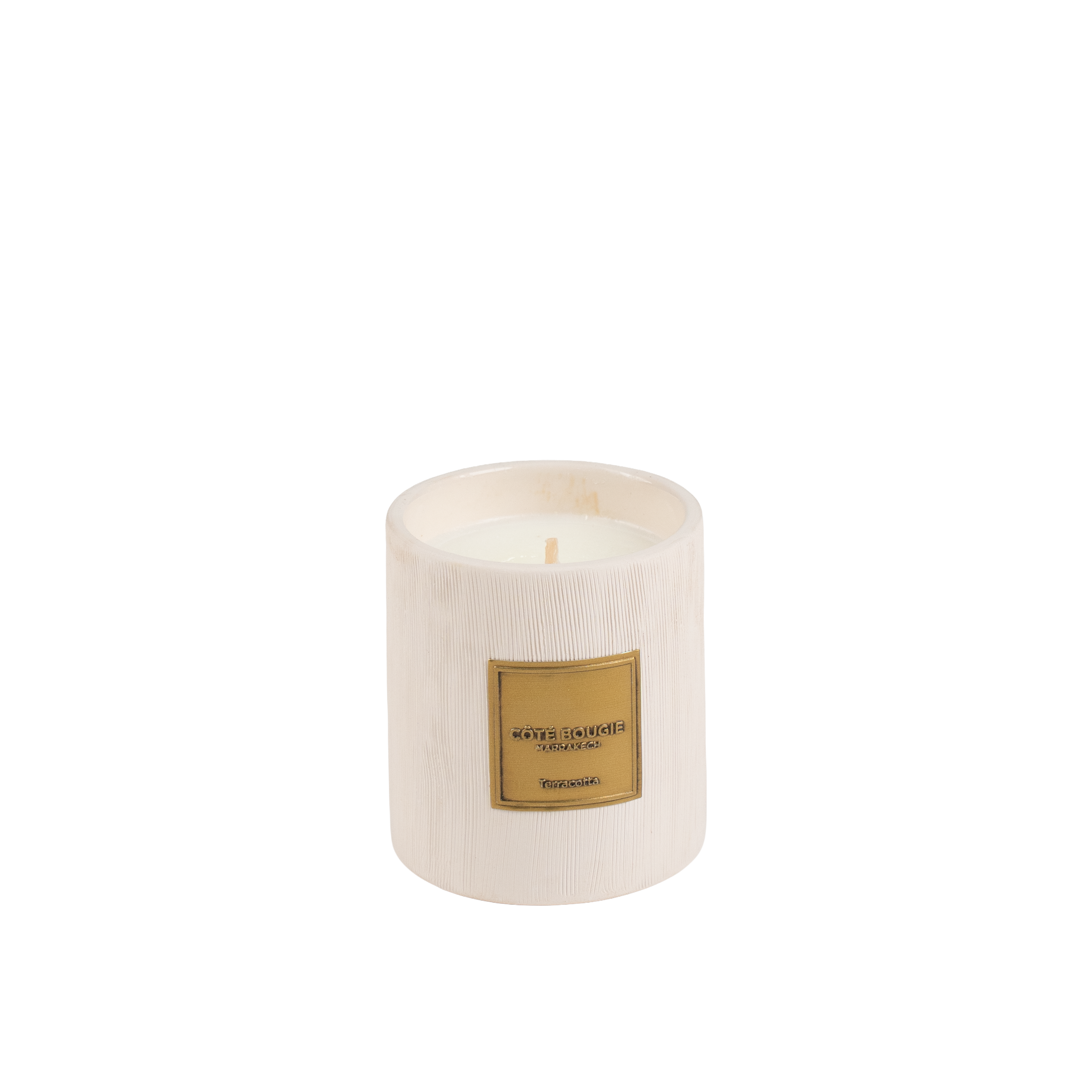 Bougie Ceramique Striee White gingembre S