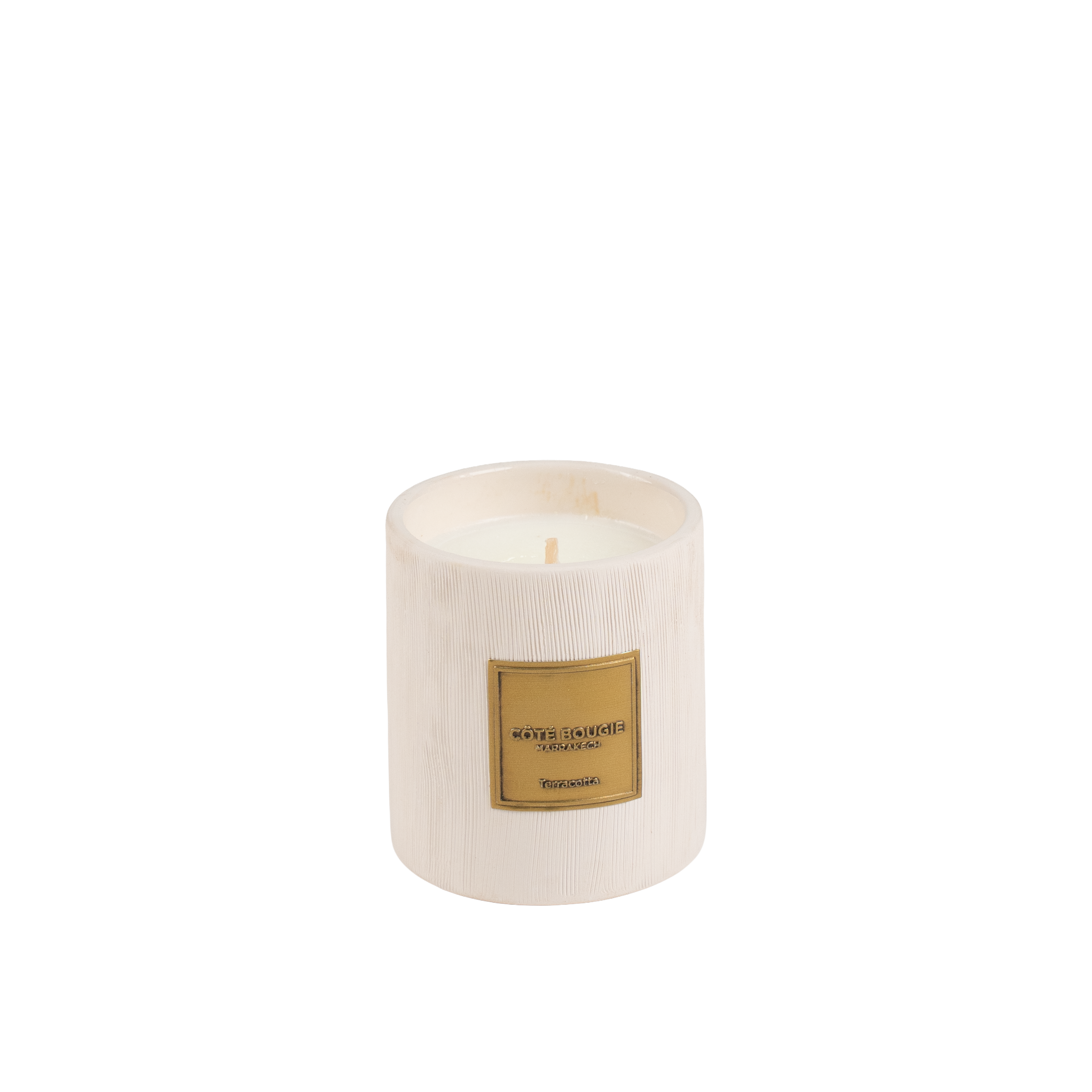 Bougie Ceramique Striee White gingembre S