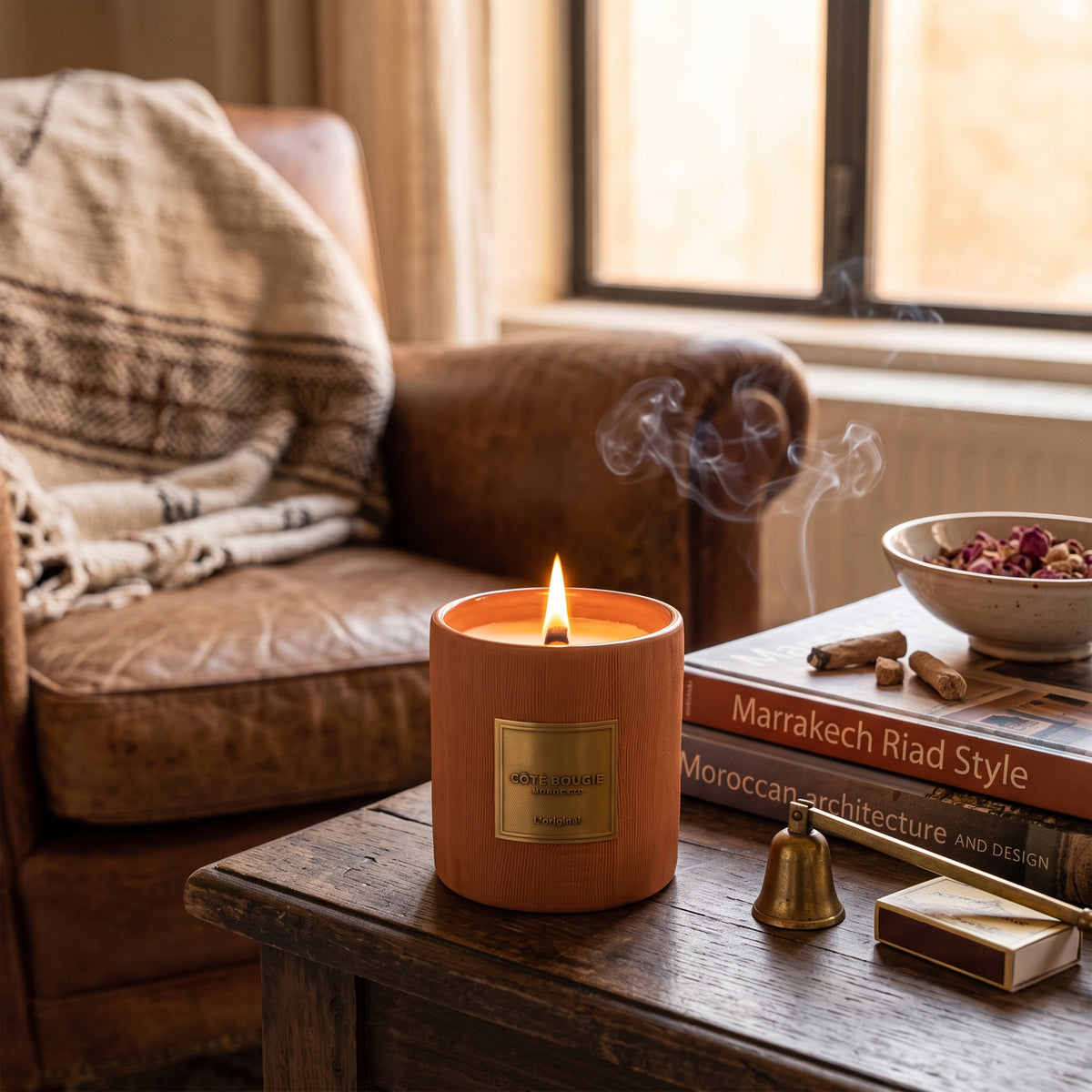 golden Rafia Scented Candle