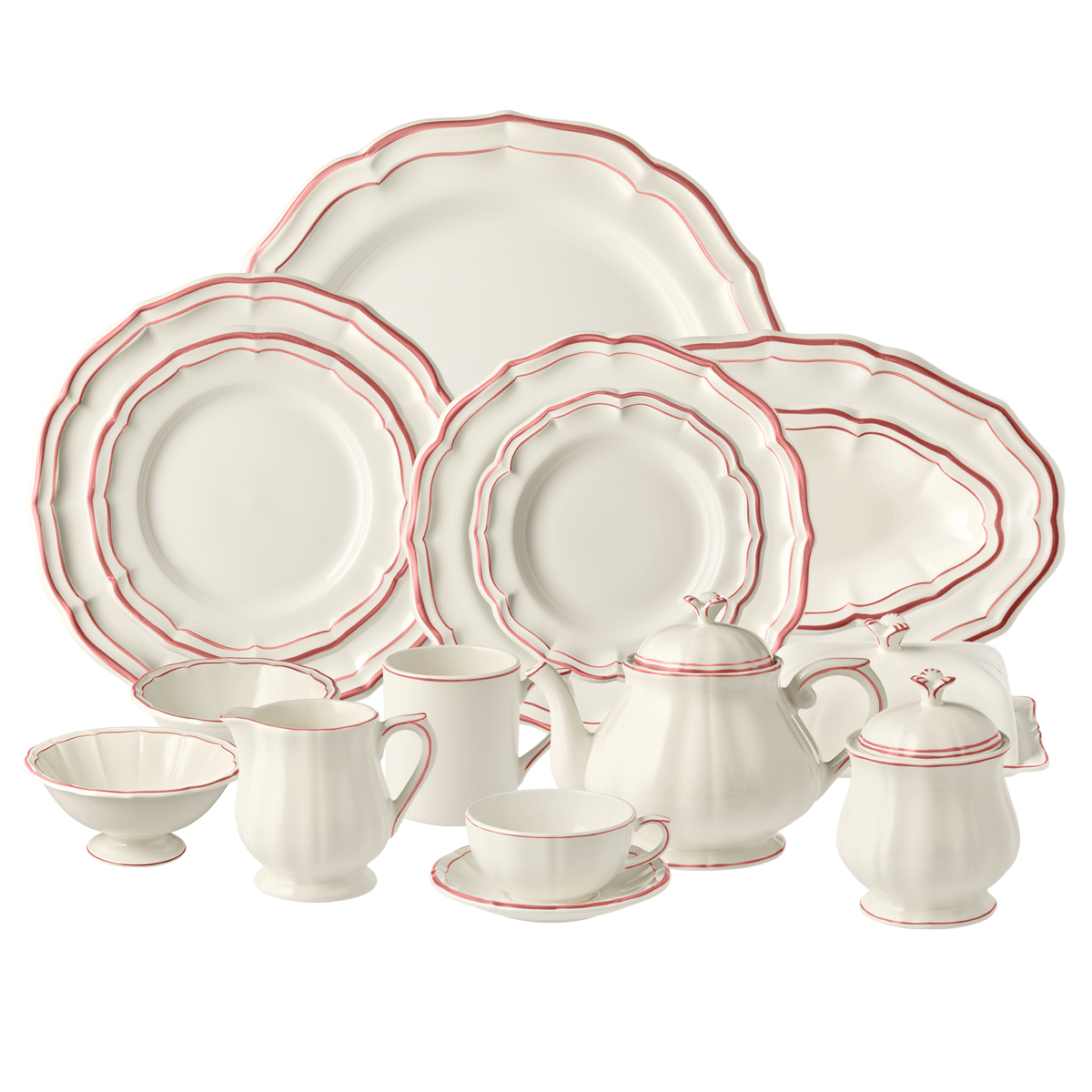 LES FILET DINNER PLATE CORAIL