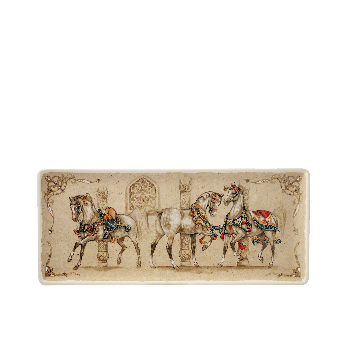 Chevaux Du Vent Oblong Serving Tray
