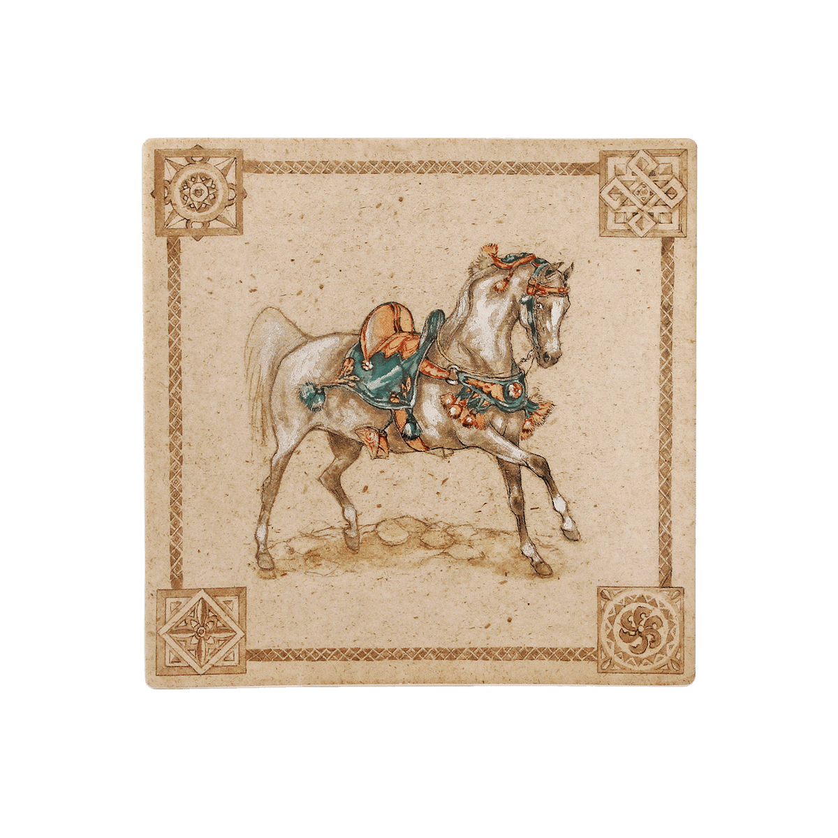 Chevaux Du Vent Square Plate Small