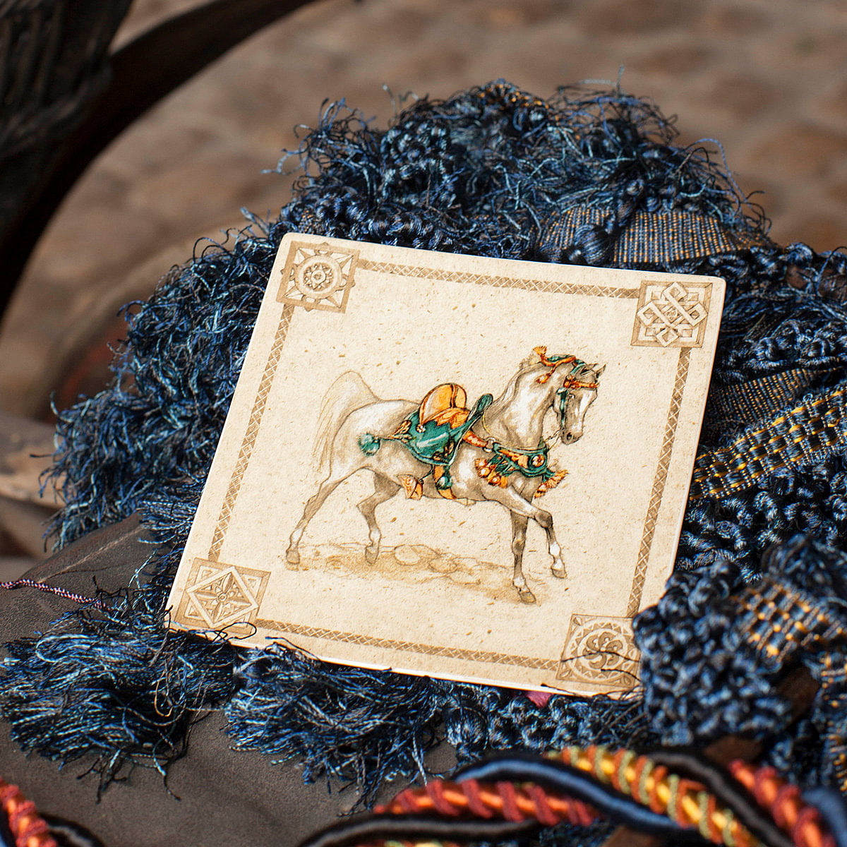 Chevaux Du Vent Square Plate Small