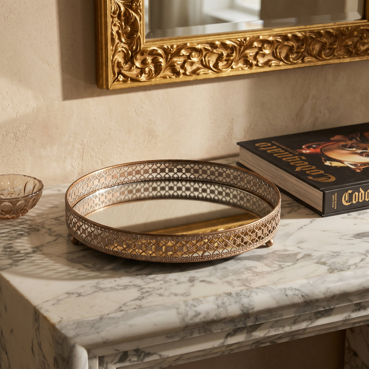 Foliage Mirror Tray