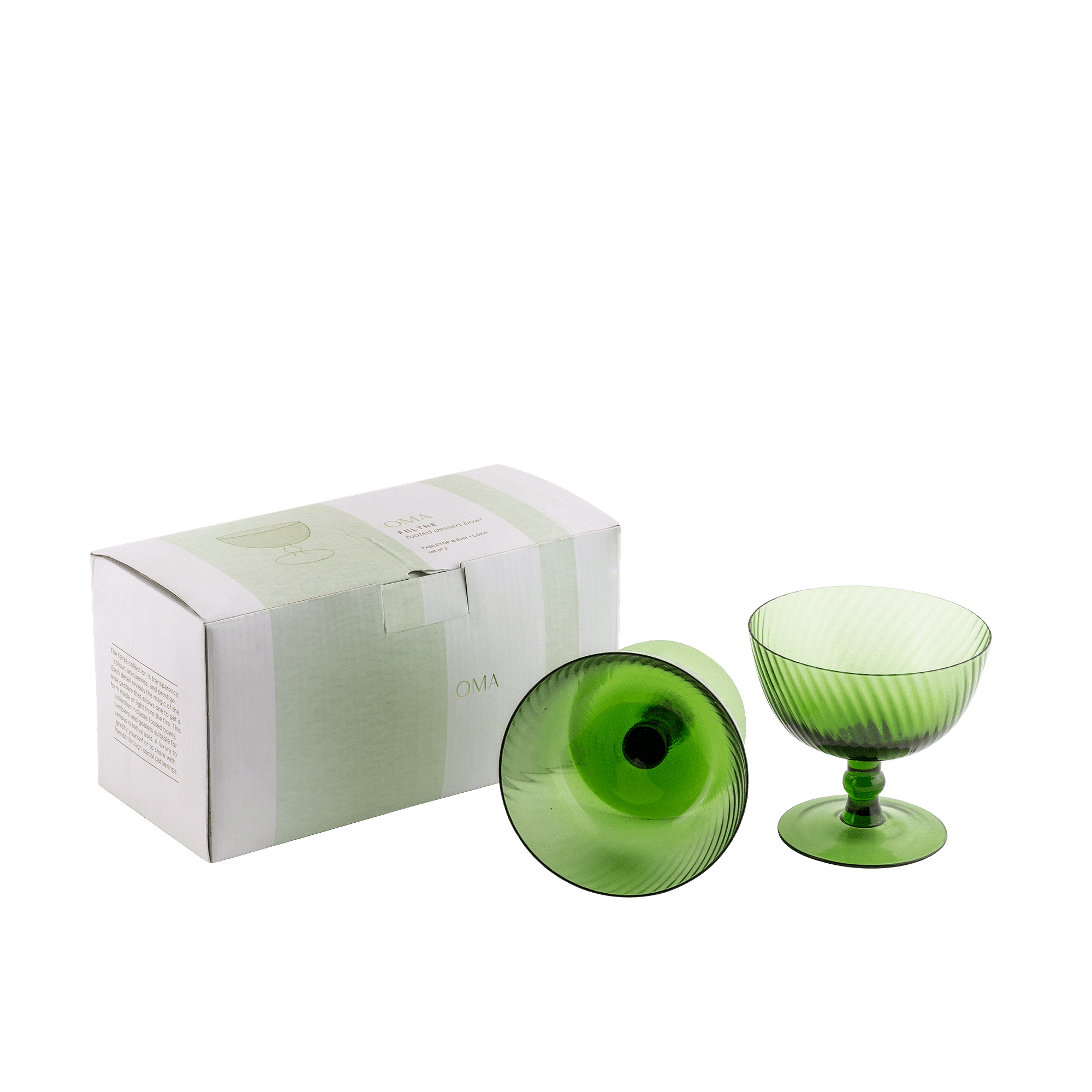 Feltre Dessert Footed Bowl S/2