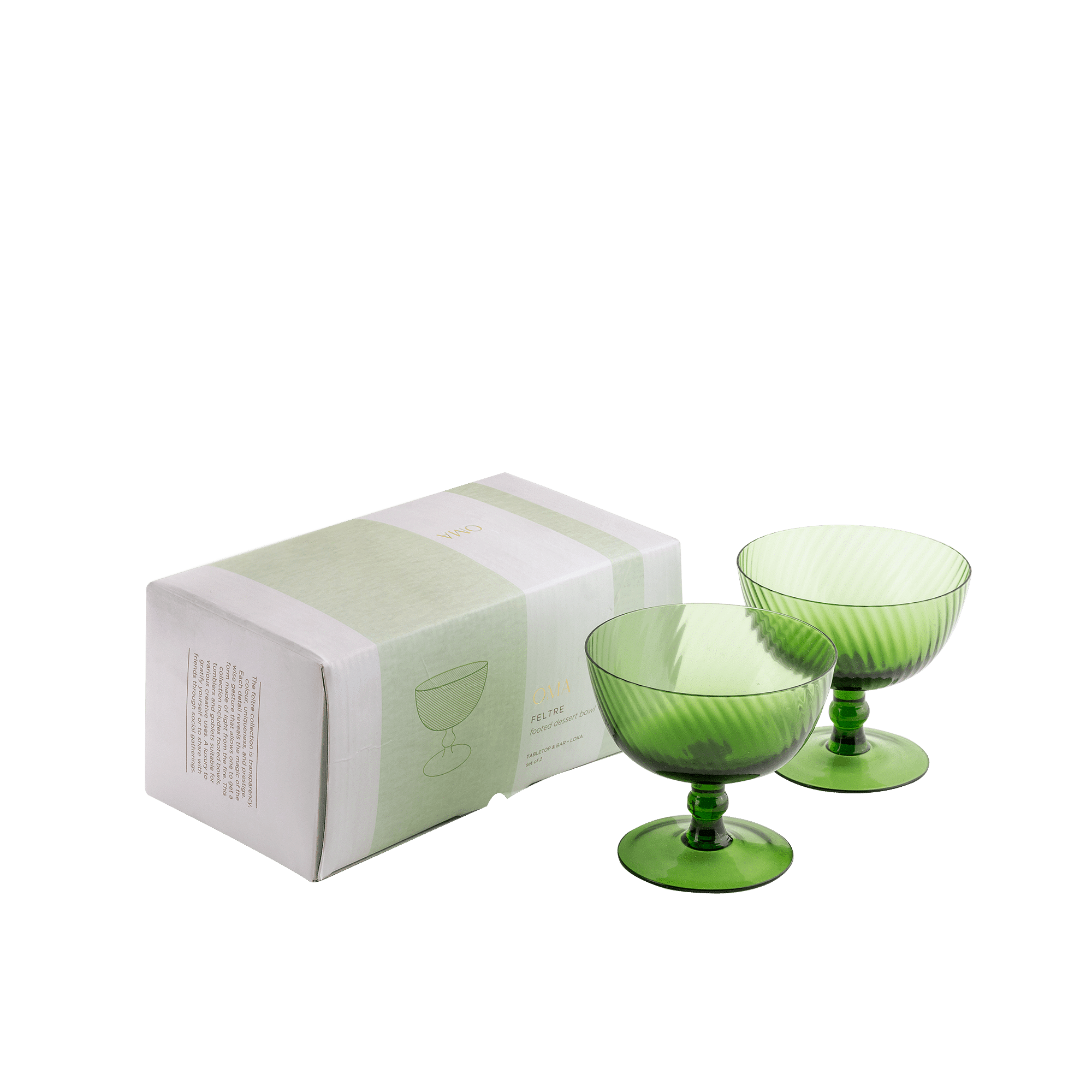Feltre Dessert Footed Bowl S/2