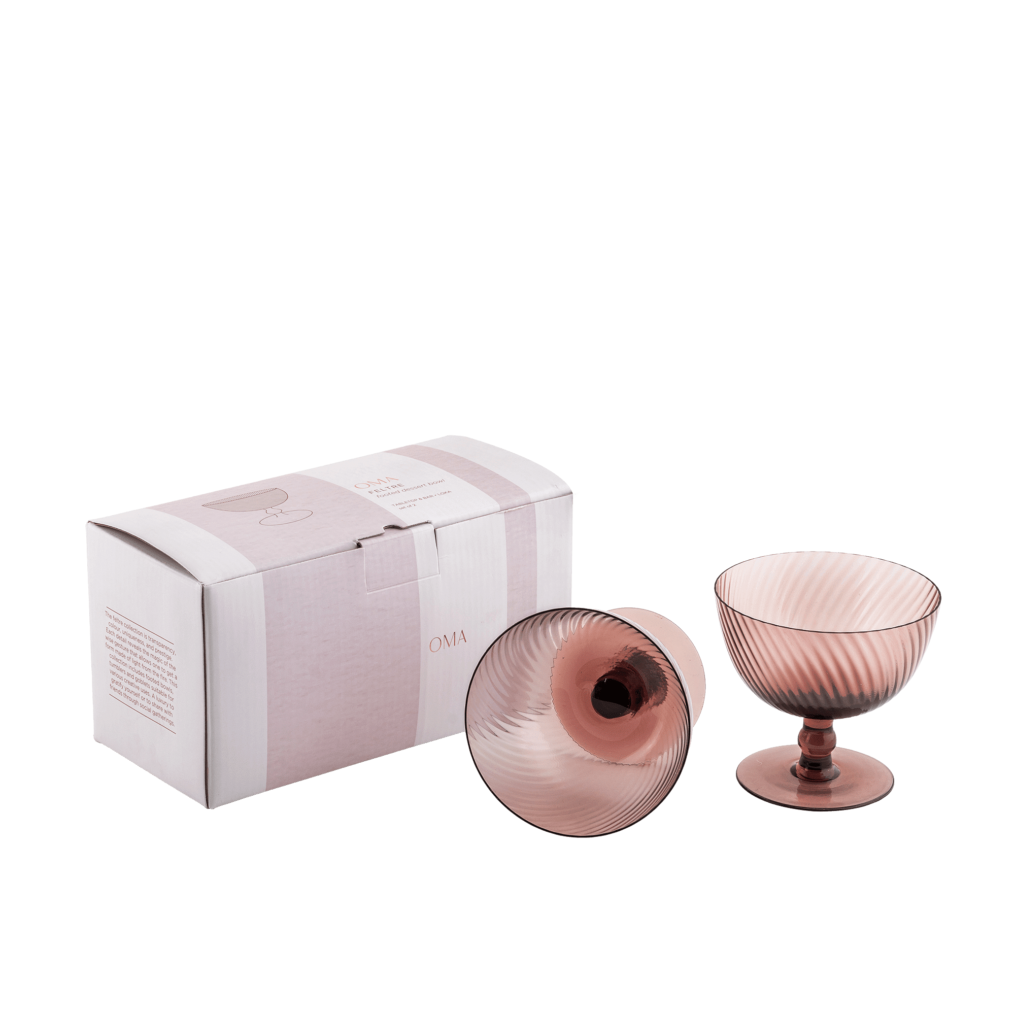 Feltre Dessert Footed Bowl S/2
