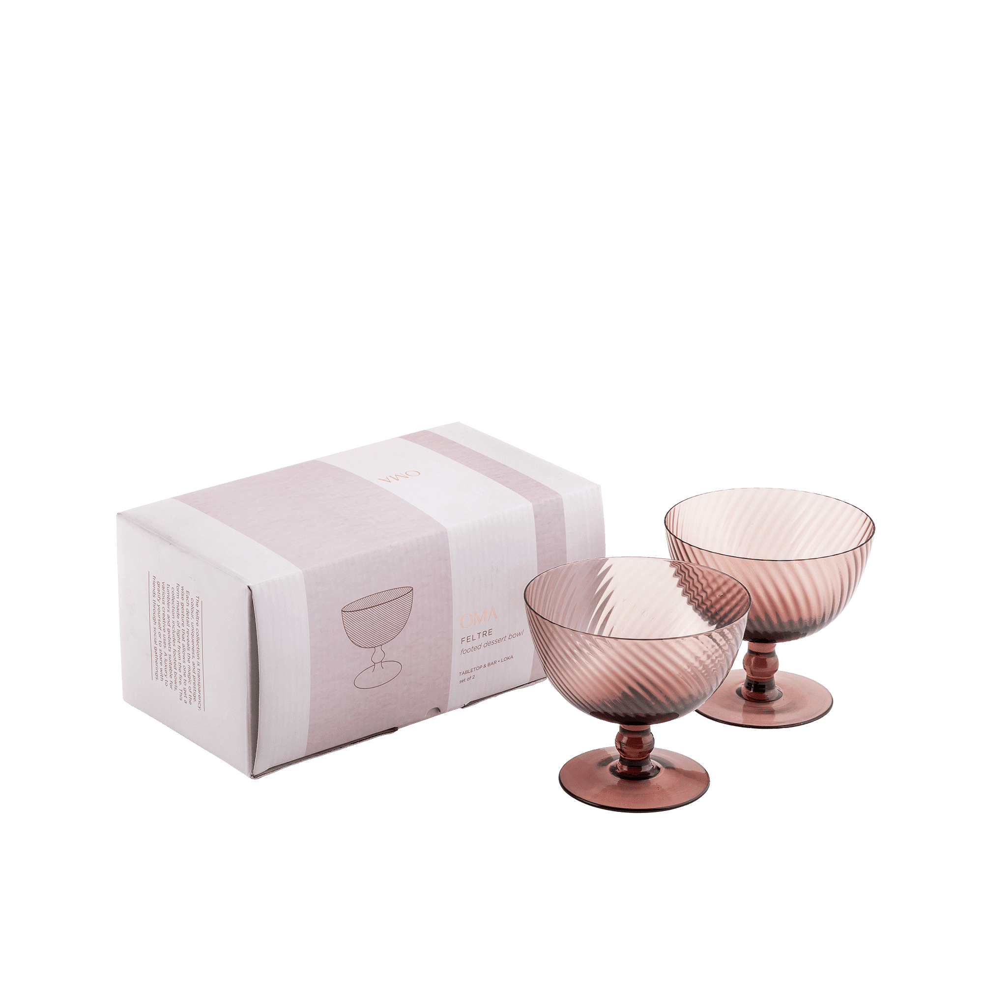 Feltre Dessert Footed Bowl S/2