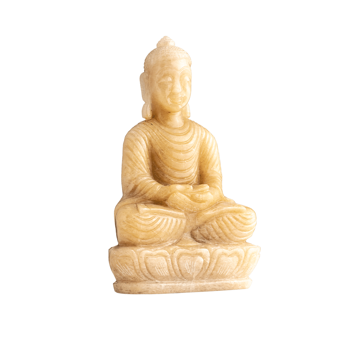 Amber Quartz Meditating Buddha