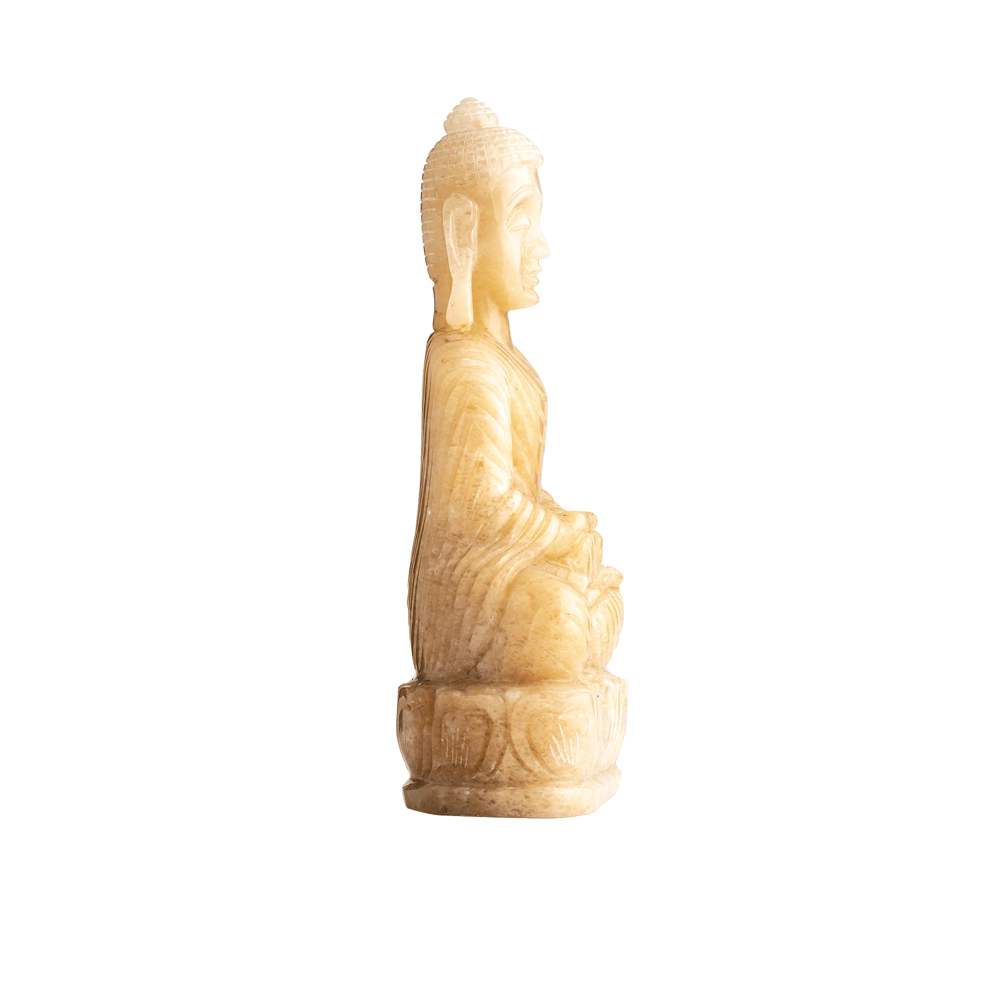 Amber Quartz Meditating Buddha