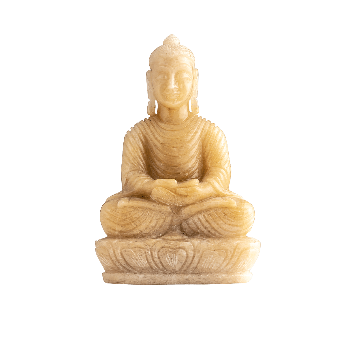 Amber Quartz Meditating Buddha