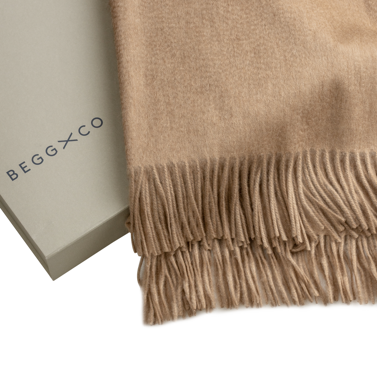 Arran Plain 100% Cashmere Throw Blanket