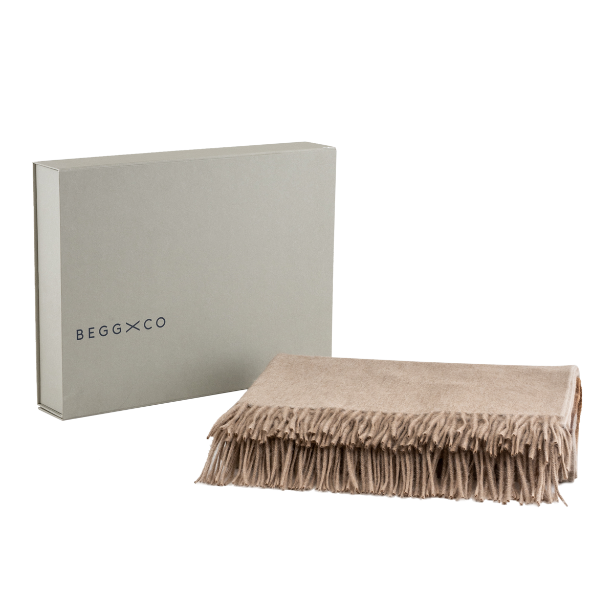 Arran Plain 100% Cashmere Throw Blanket