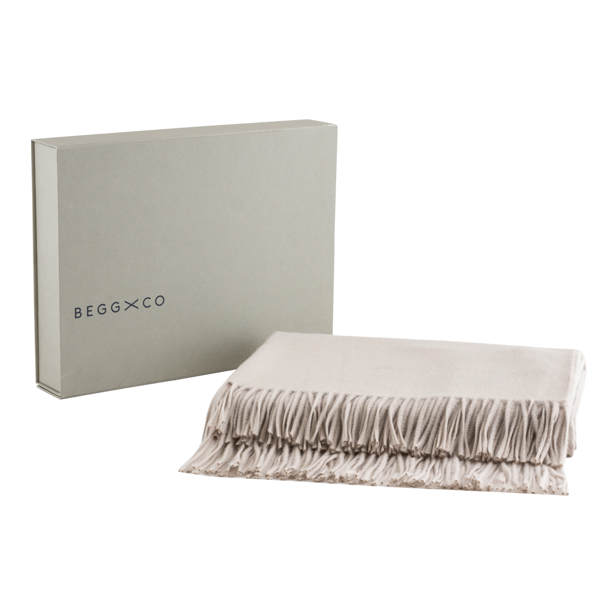 Arran Plain 100% Cashmere Throw Blanket