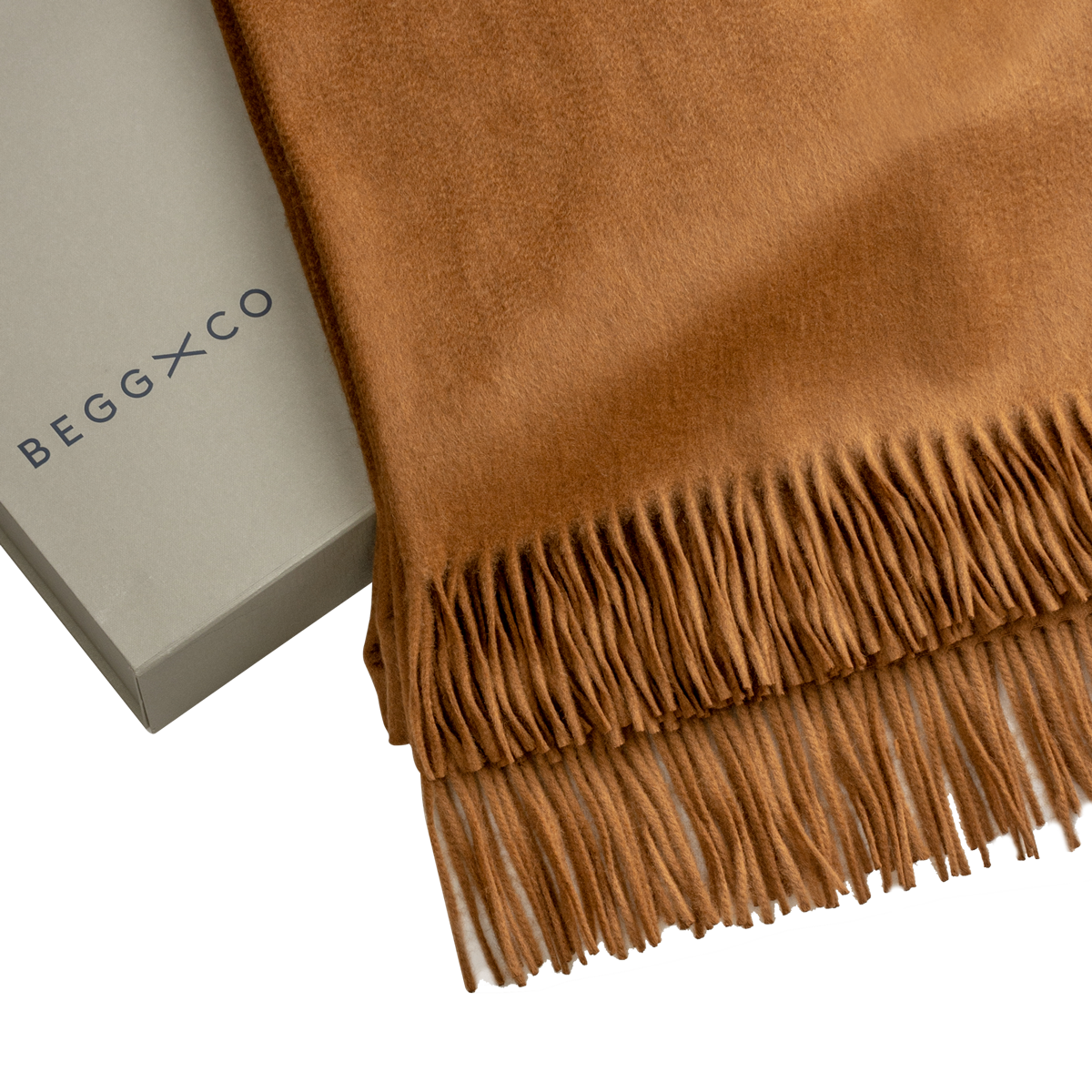 Arran Plain 100% Cashmere Throw Blanket