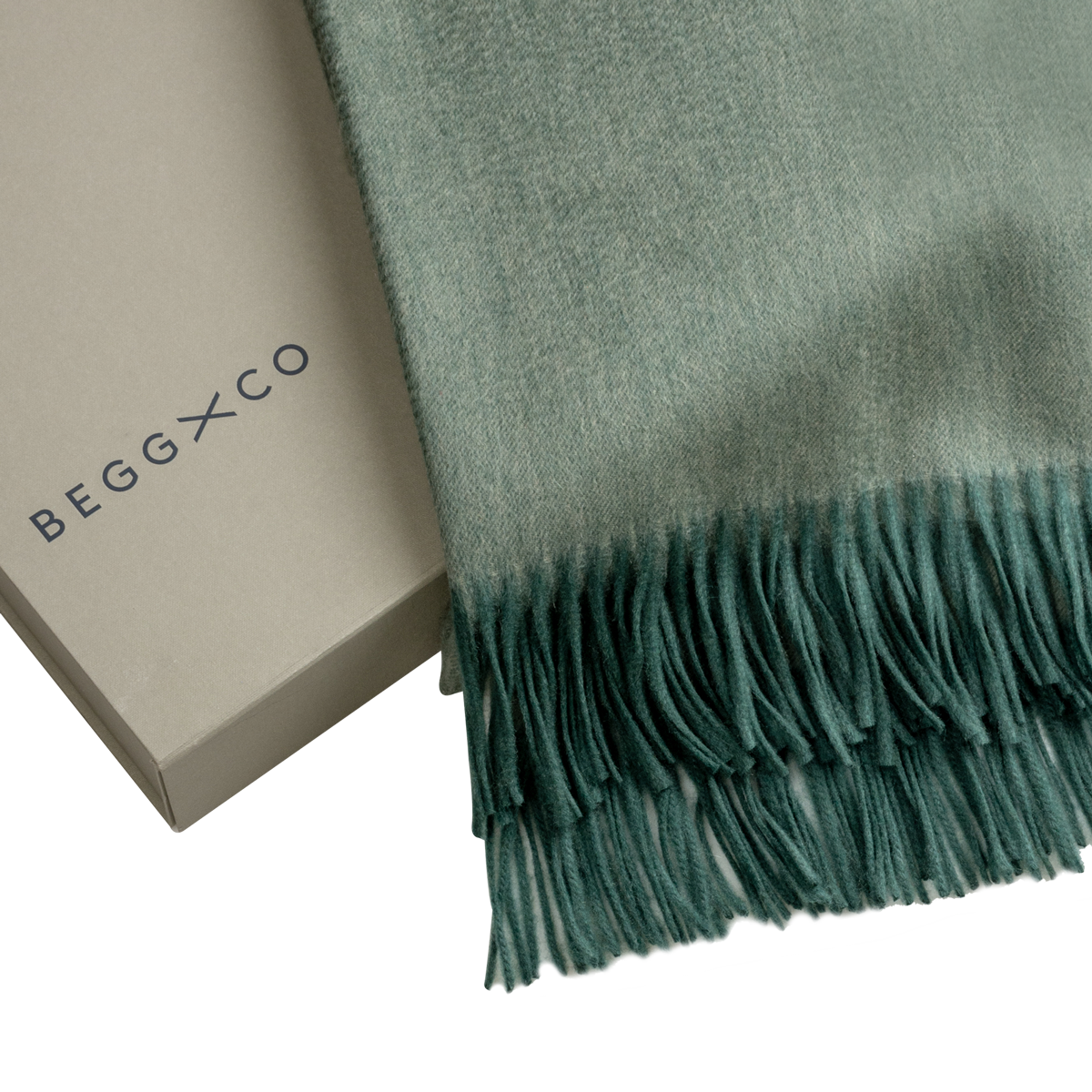 Arran Plain 100% Cashmere Throw Blanket