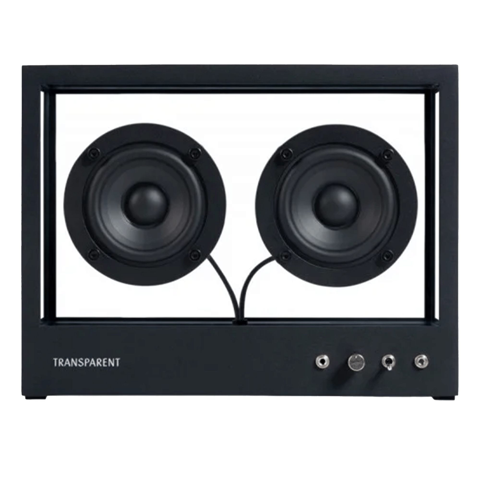 Transparent Black Speaker 13"H