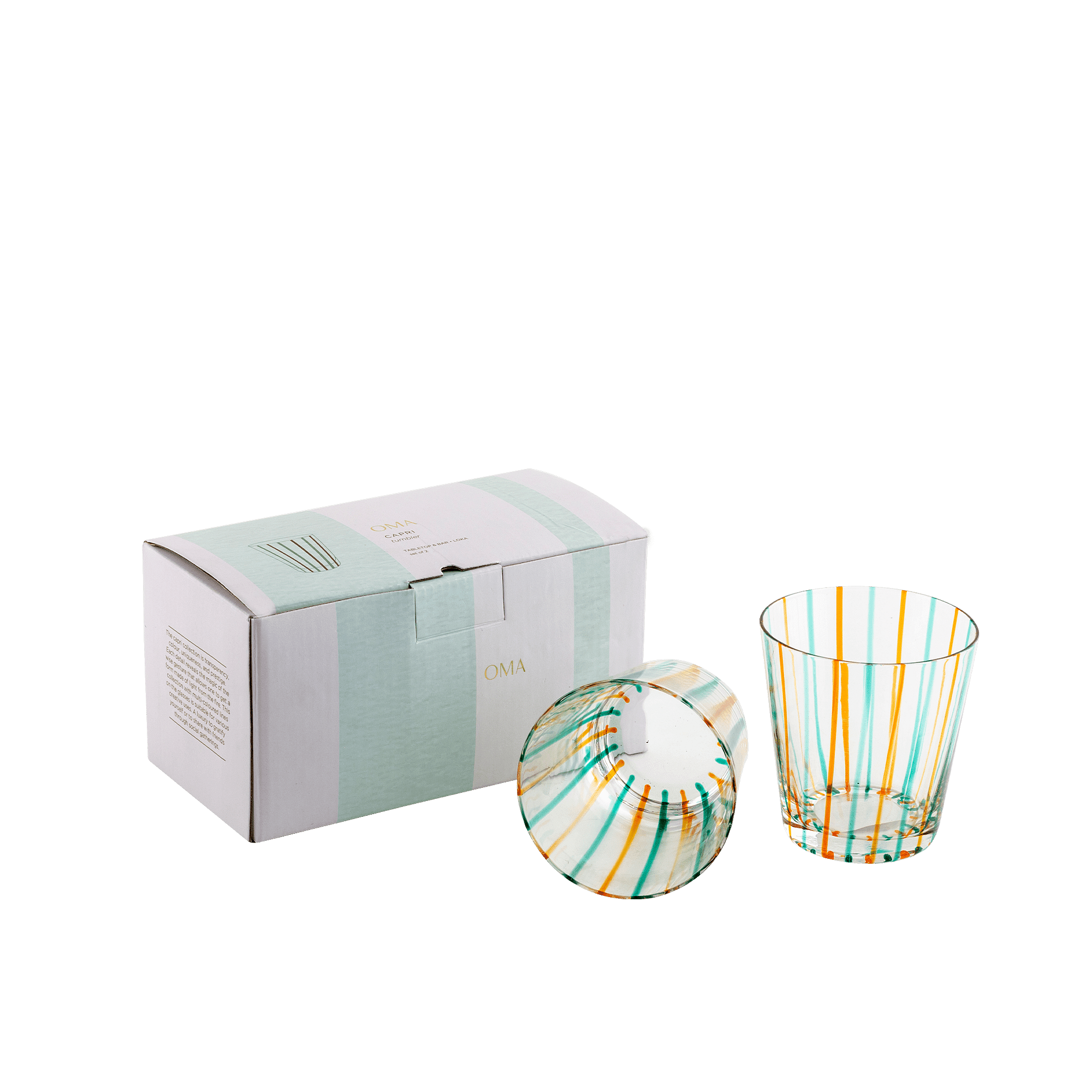 Capri Tumbler Brown & Blue Set of 2